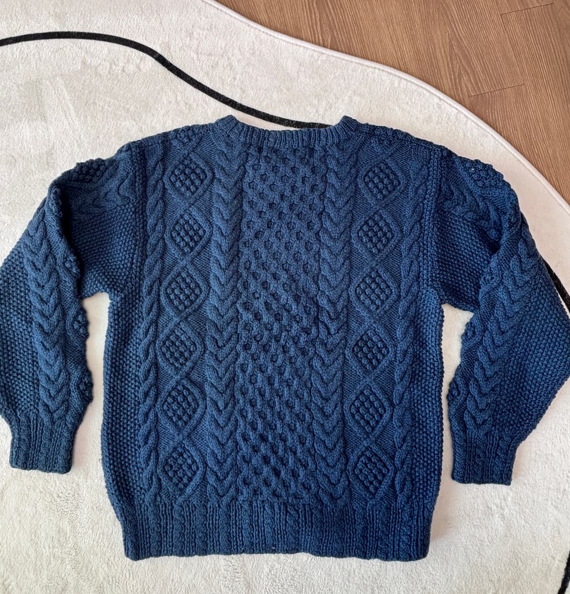 빈티지 핸드메이드니트_아란니트 울100 상품이미지2