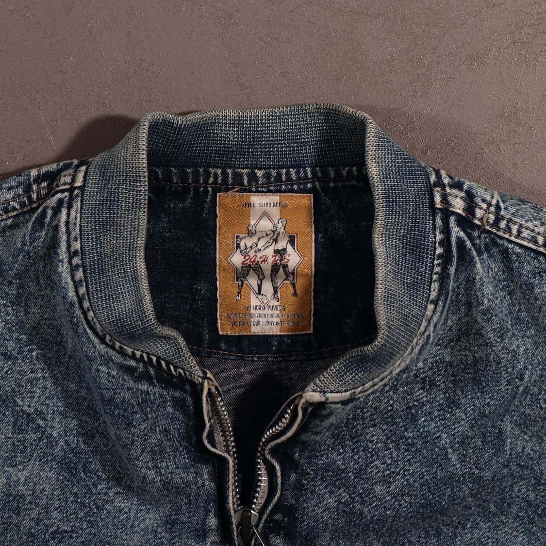 빈티지 데님 자수 봄버자켓 C512 상품이미지3