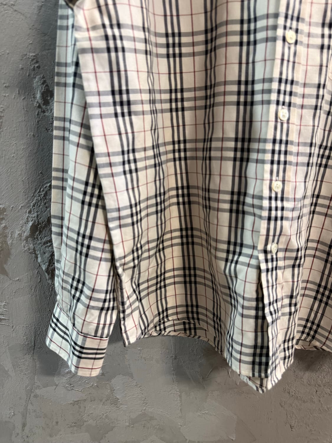 L 버버리 BURBERRY 런던 노바체크 버튼다운 셔츠 연베이지 상품이미지2