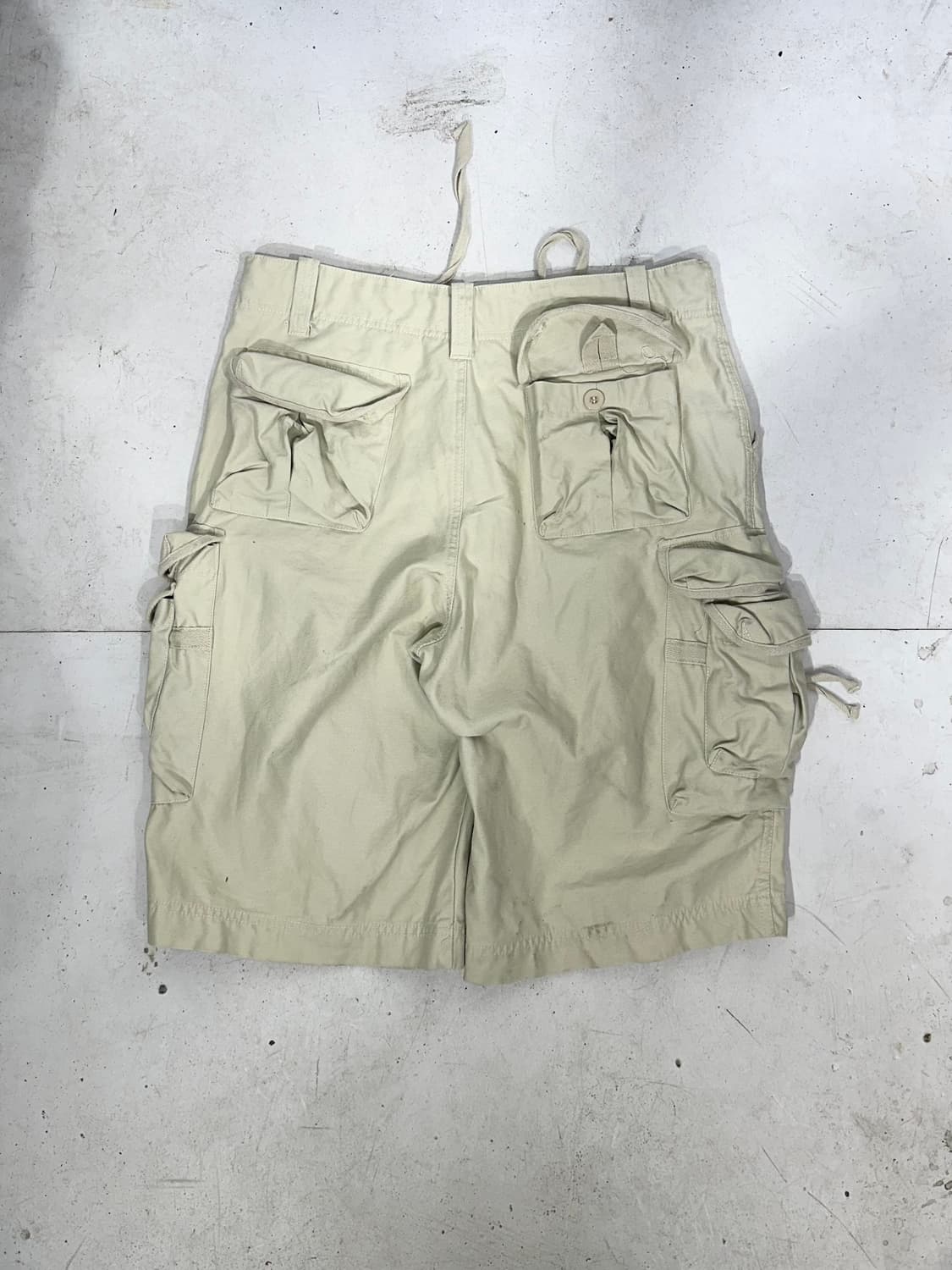 빈티지 아이보리 버뮤다 와이드 카고 팬츠 반바지 L 상품이미지5