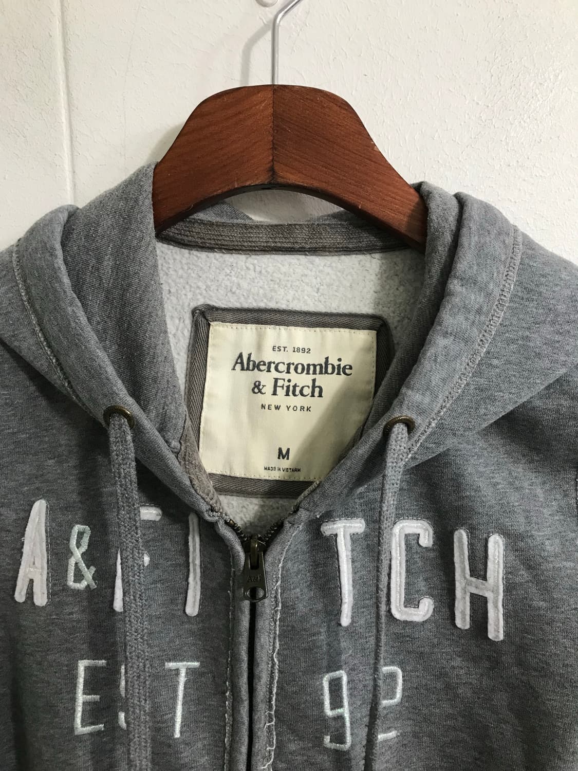 아베크롬비 딱붙 작사 그레이 후드집업 상품이미지3