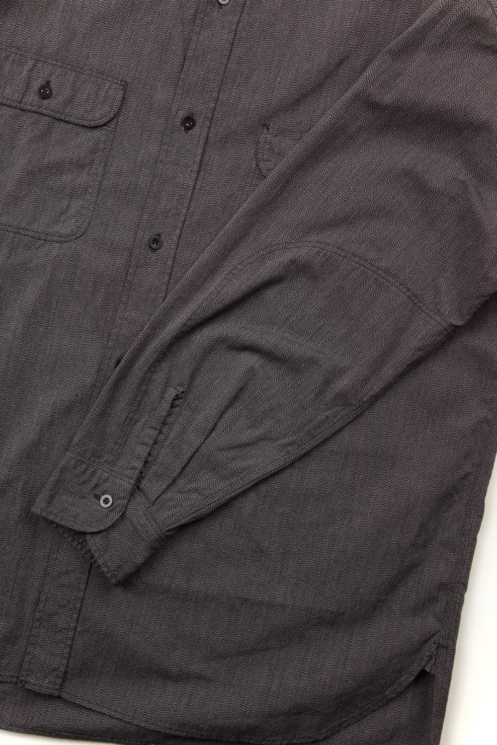 BLURHMS ROOTSTOCK 클래식 샴브레이 밴드칼라 워크셔츠 트위스 상품이미지4