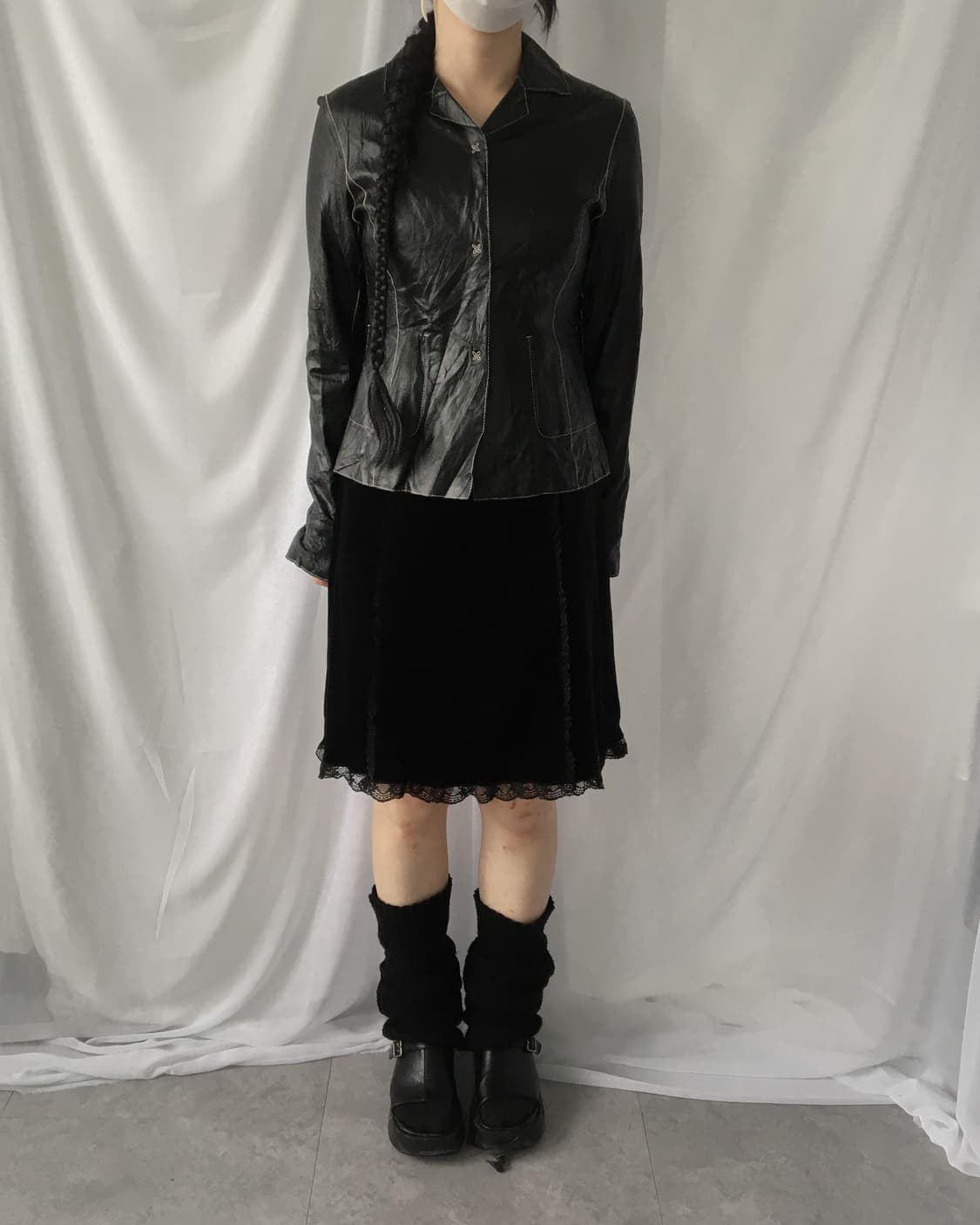 Trussardi stitch point leather jacket 상품이미지10