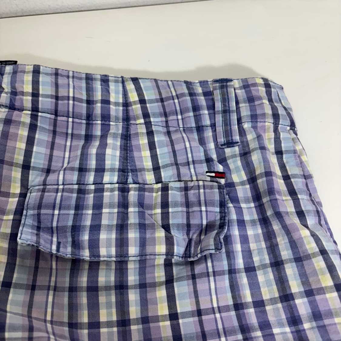 34 XL 타미힐피거 체크 카고 코튼 반바지 상품이미지3