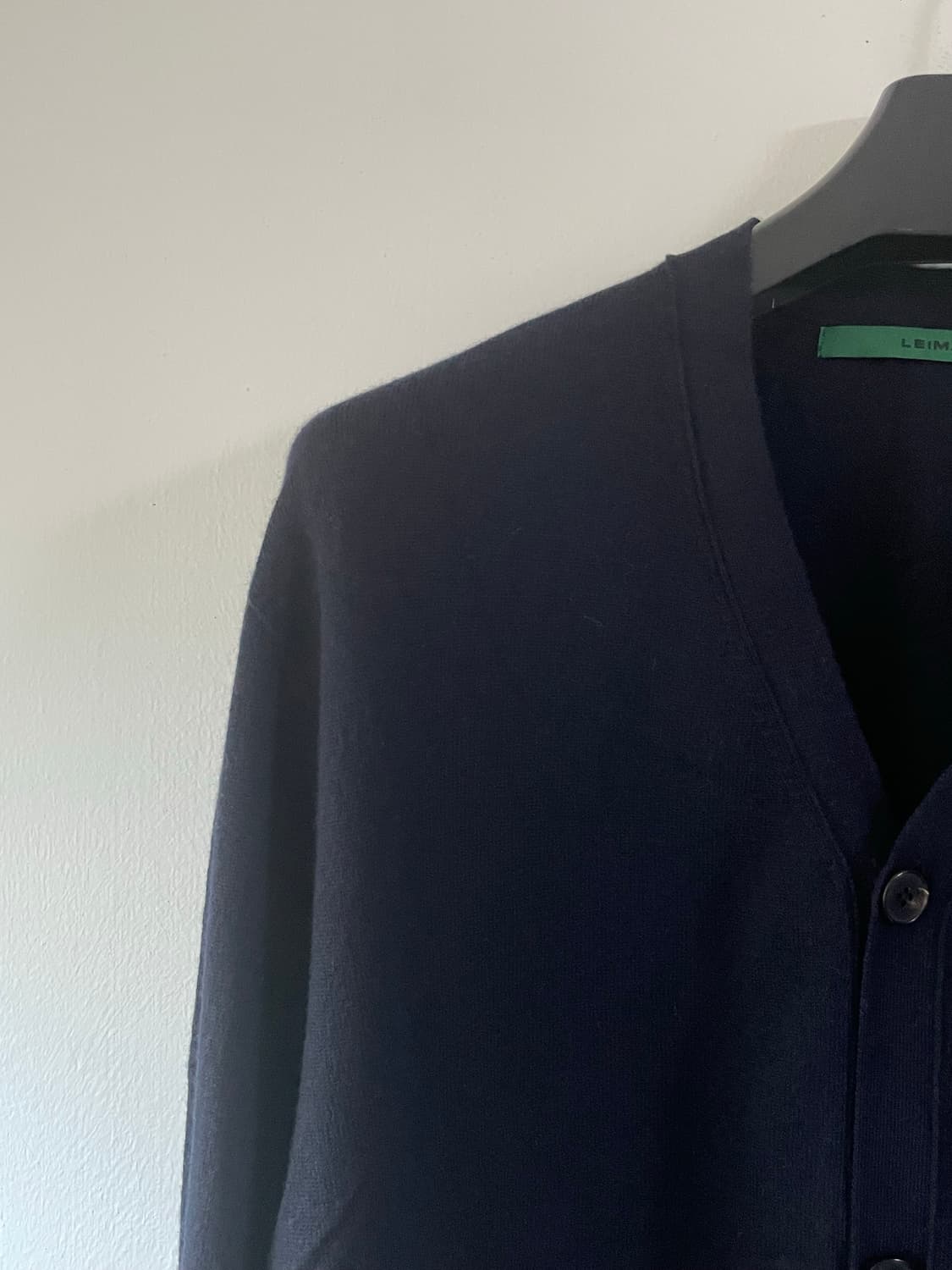 LEIMAN 프리미엄 메리노울100 가디건 네이비 새상품 상품이미지3