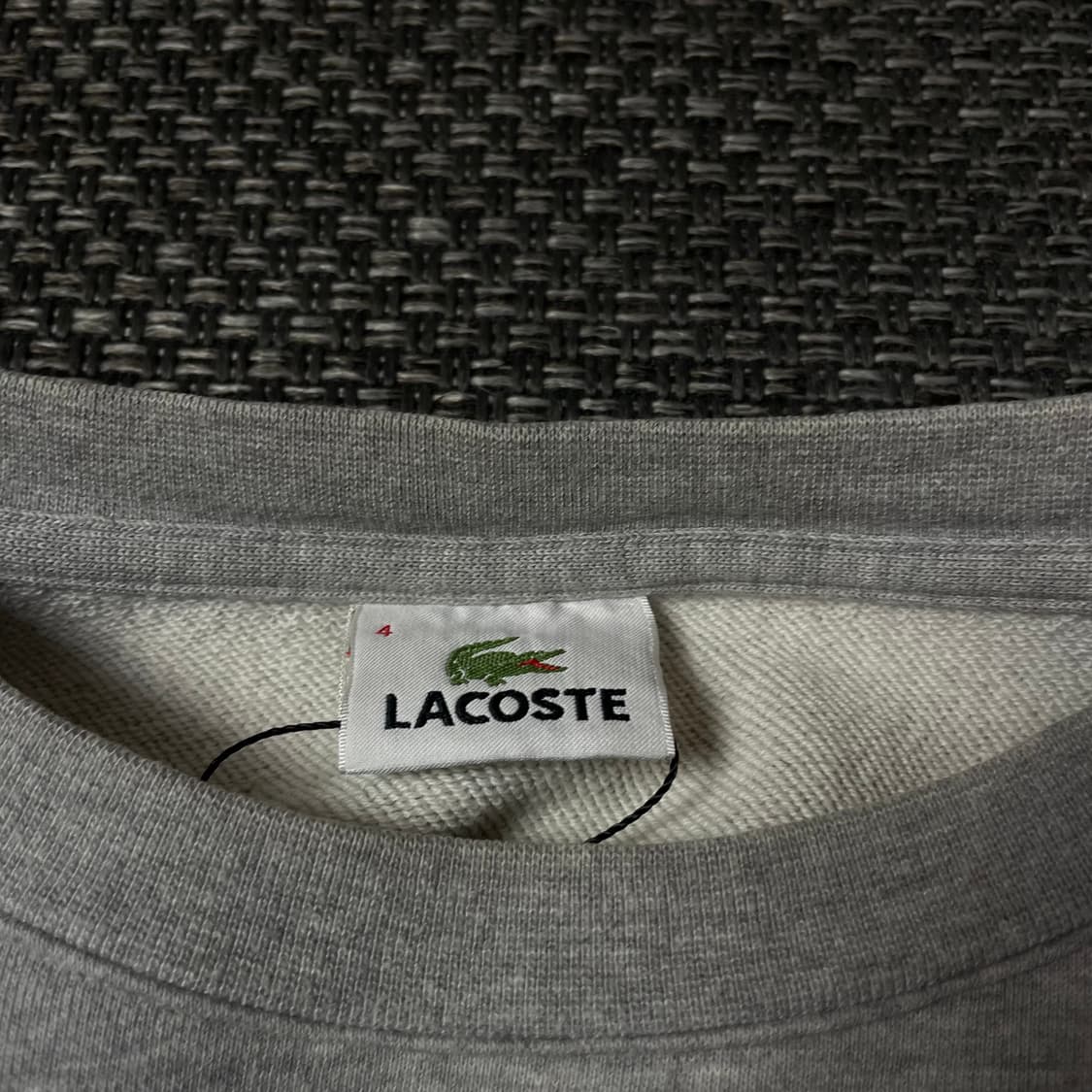 라코스테 로고패치 그레이 맨투맨 4 상품이미지4