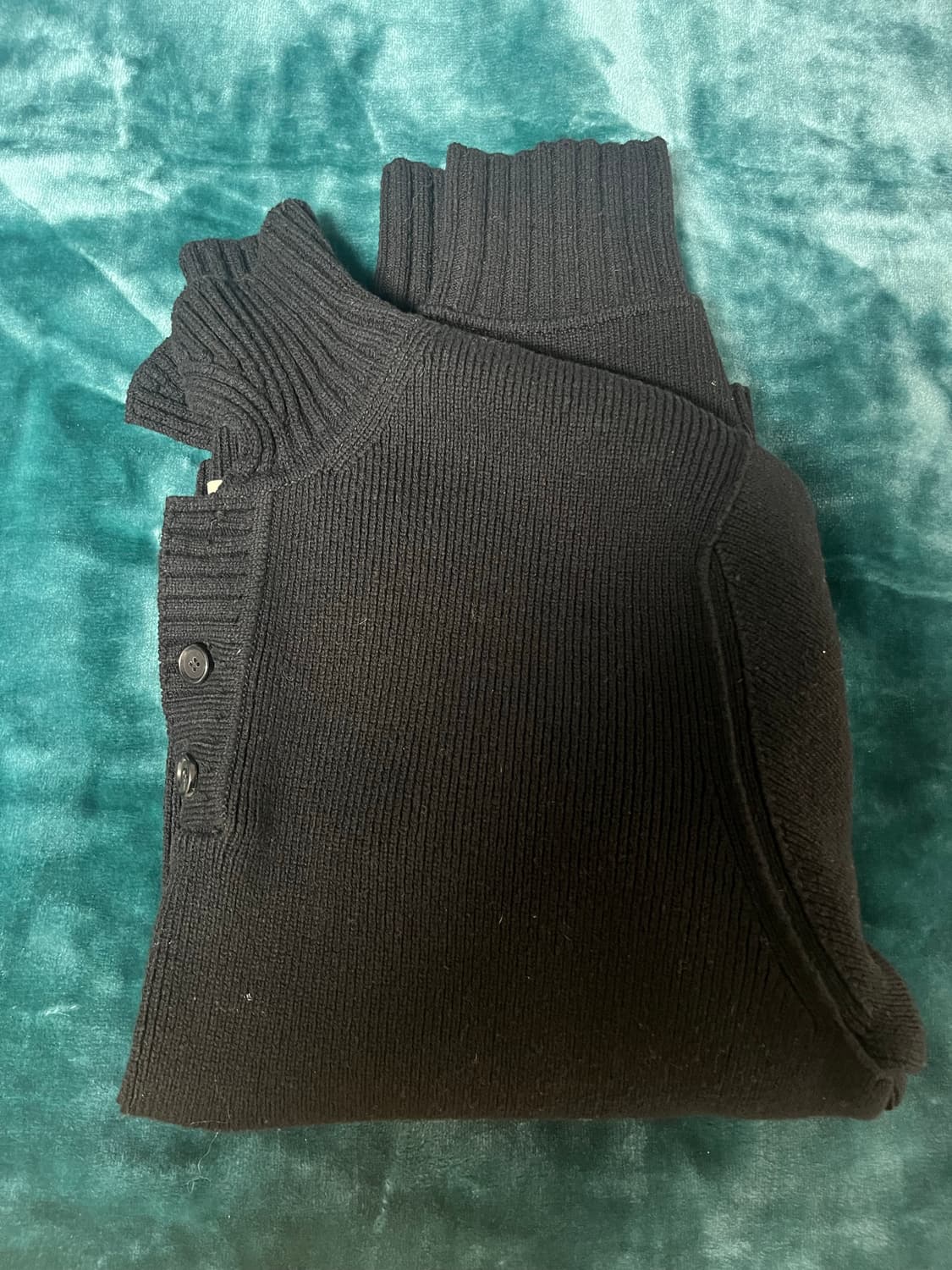 [3] 포터리 울 코튼 폴로 니트 블랙 L 상품이미지5