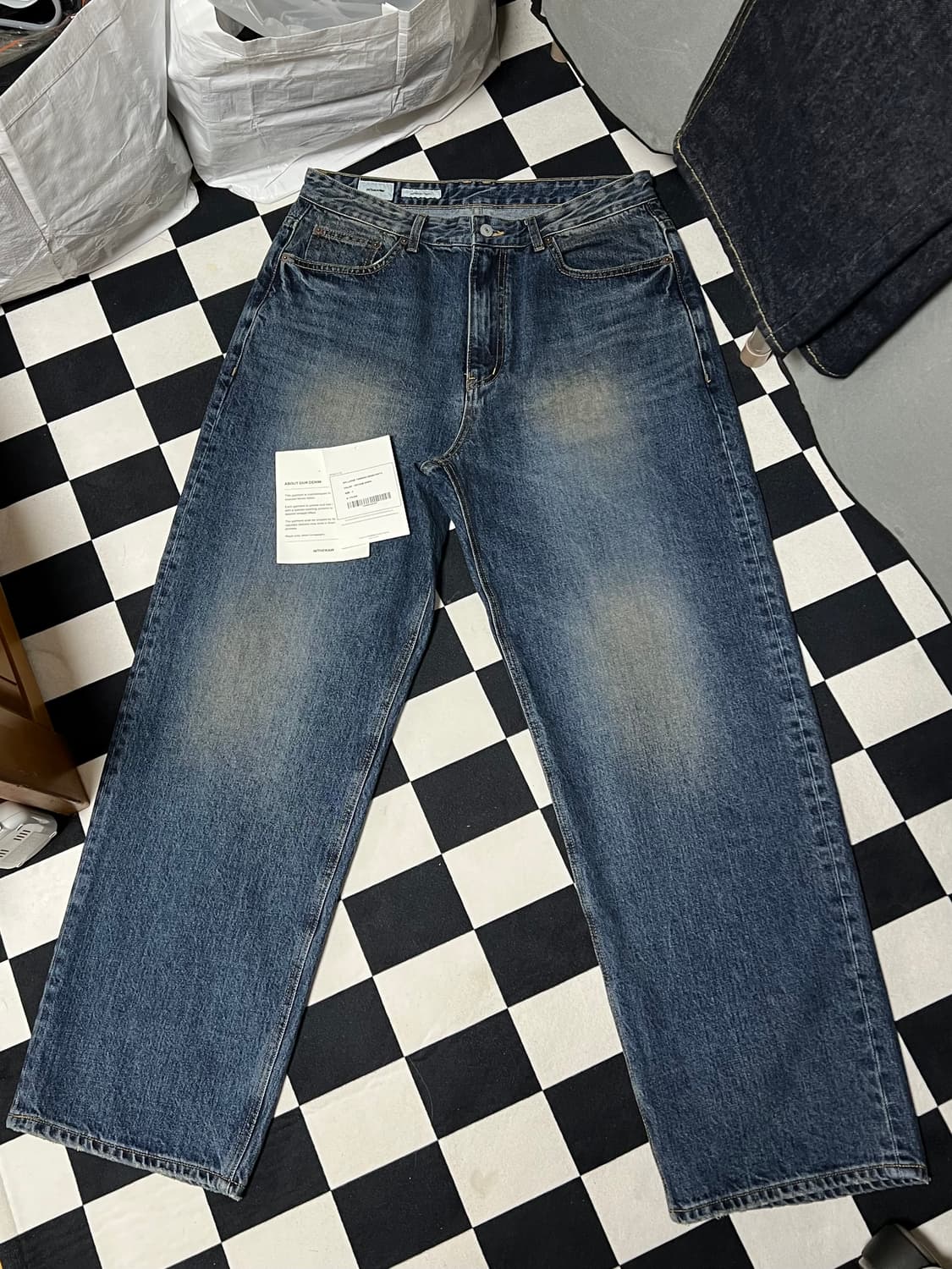 [2] (새상품) 인더로우 5PK 루즈 테이퍼드 데님 팬츠 - 빈티지 상품이미지3