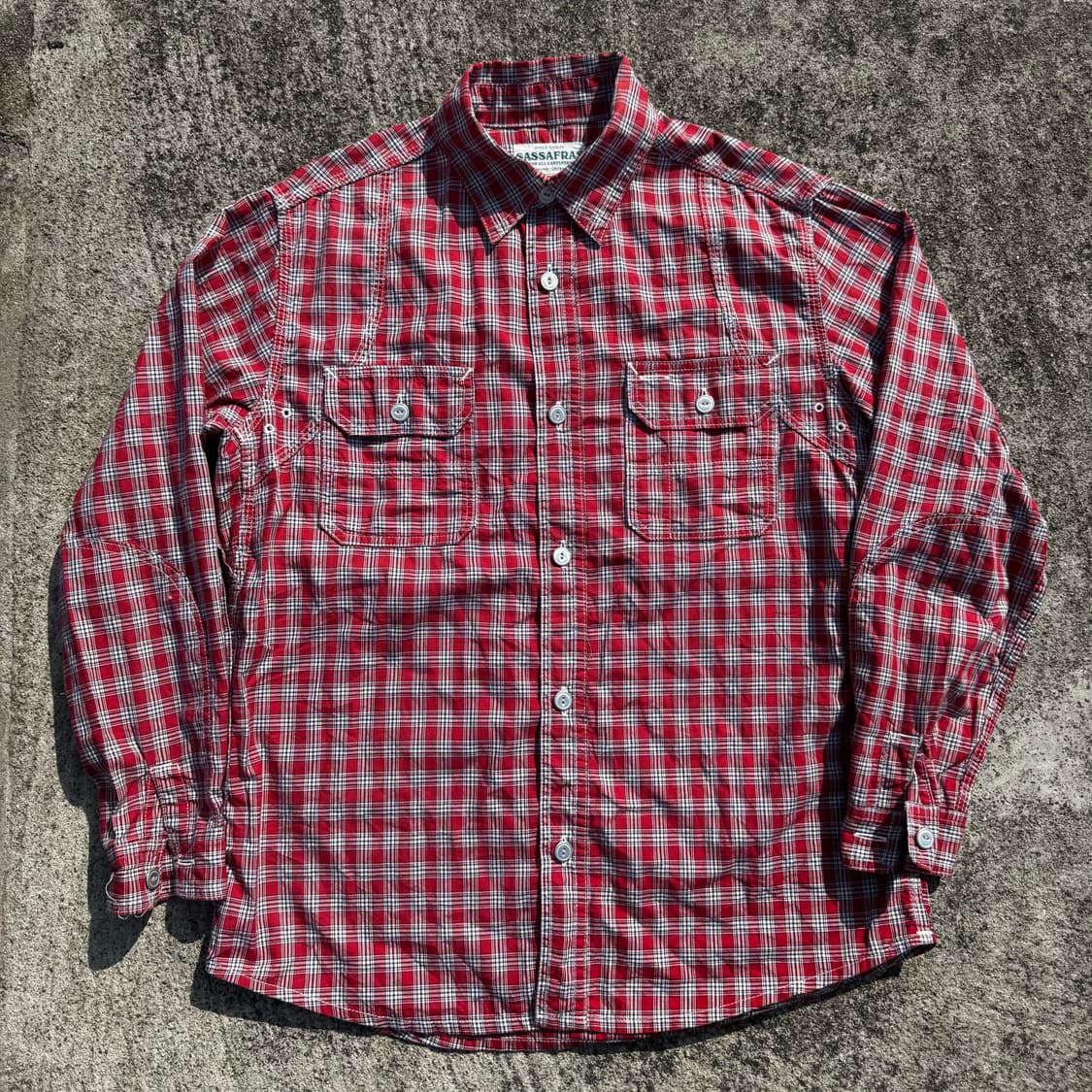 [M] Sassafras 사사프라스 코튼 체크 셔츠 상품이미지1