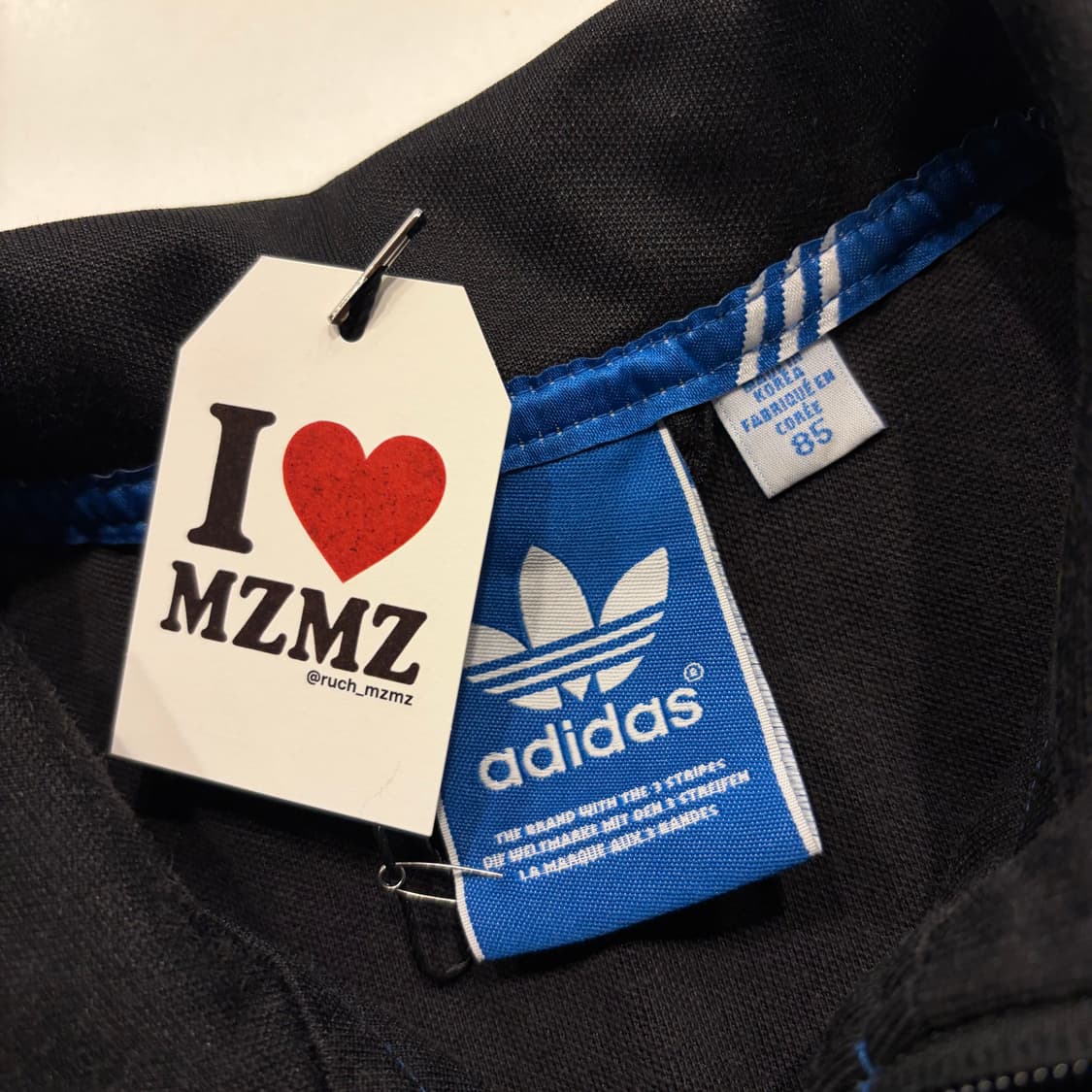 [85] 14s 아디다스 유로파 삼선 트랙탑 져지 블랙 C308 상품이미지5