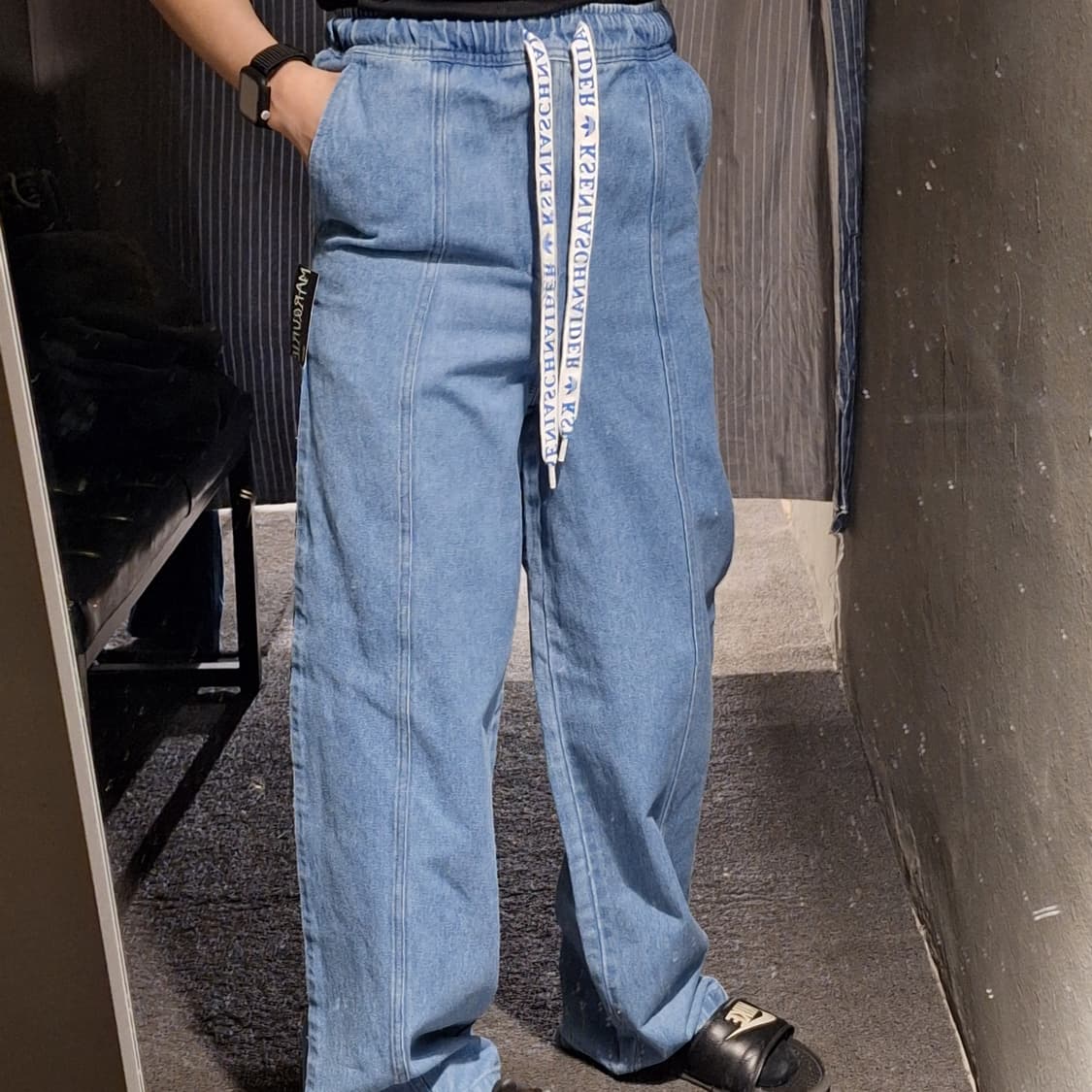 아디다스 X KSENIASCHNAIDER 연청 데님팬츠 새상품 24-28 상품이미지2