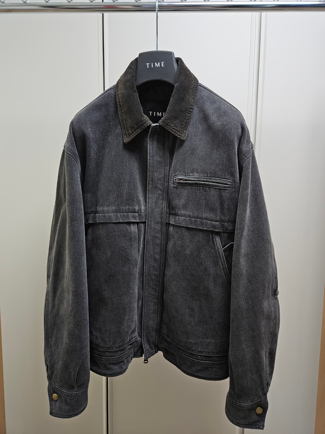 타임옴므/ 24fw 워시드 데님 투웨이 집업 트러커 점퍼/ 100 상품이미지1