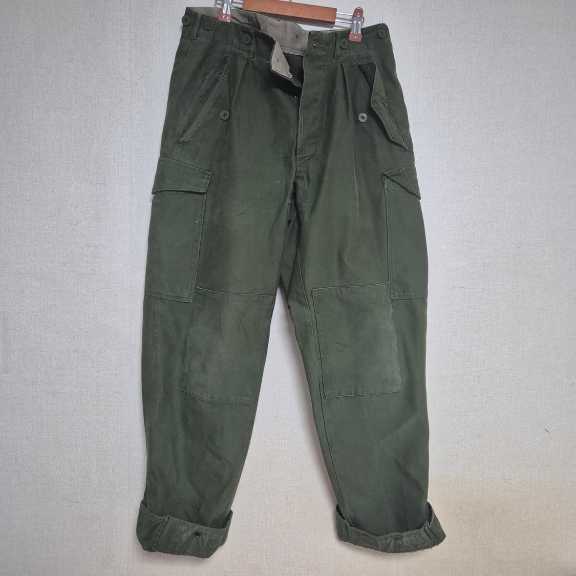 70s 스웨덴군 더블니 카고팬츠 상품이미지1