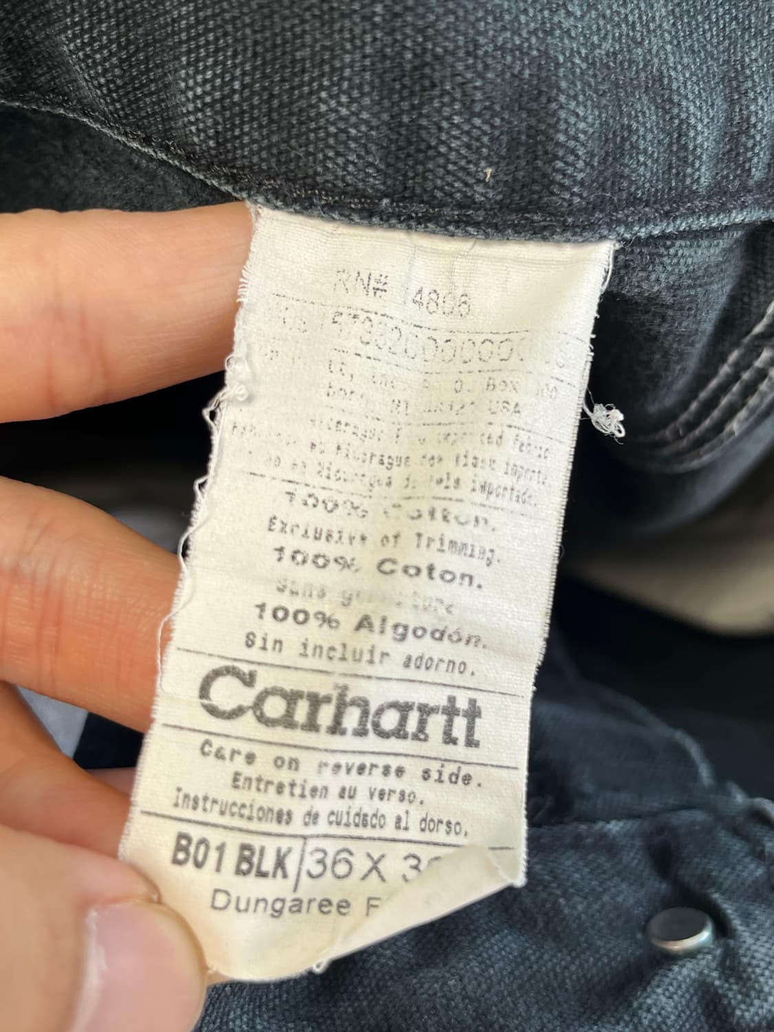 Carhartt B01 BLK 칼하트 빈티지 더블니 팬츠 상품이미지8