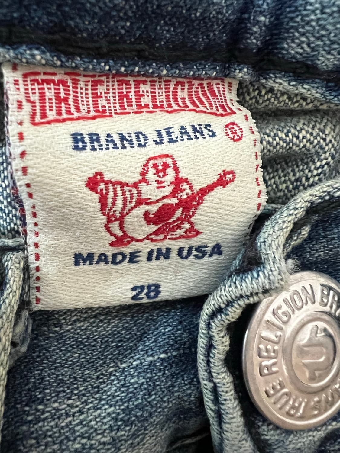 트루릴리젼 레인보우 조이 부츠컷 미디움 워시 중청 데님 28 트루릴리전 상품이미지4