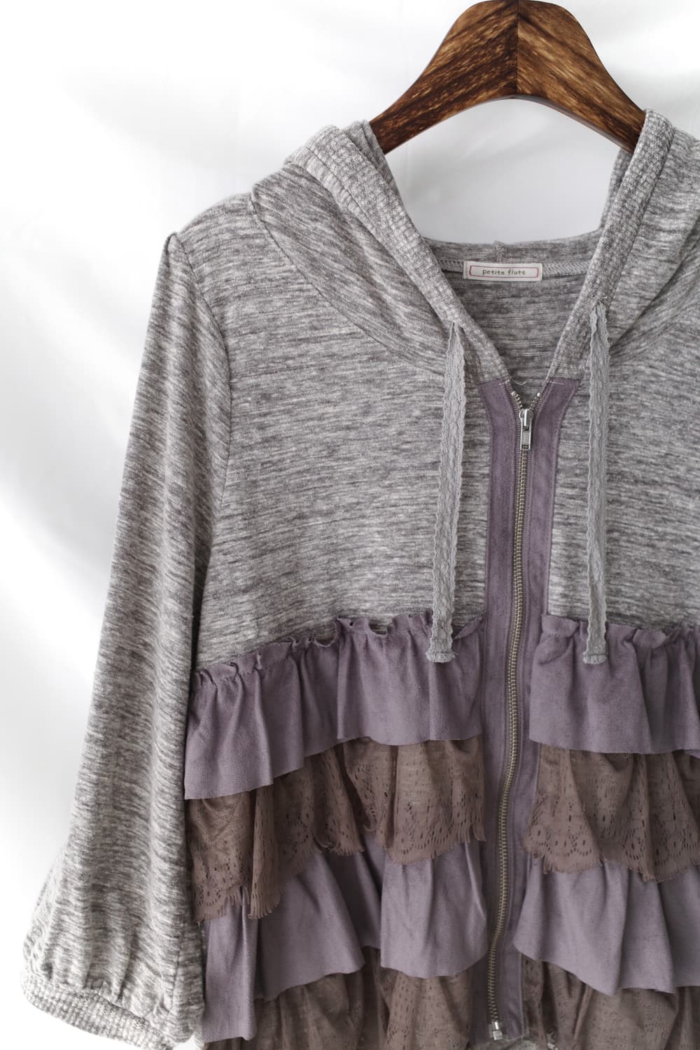 cancan frill hood zip-up 상품이미지3