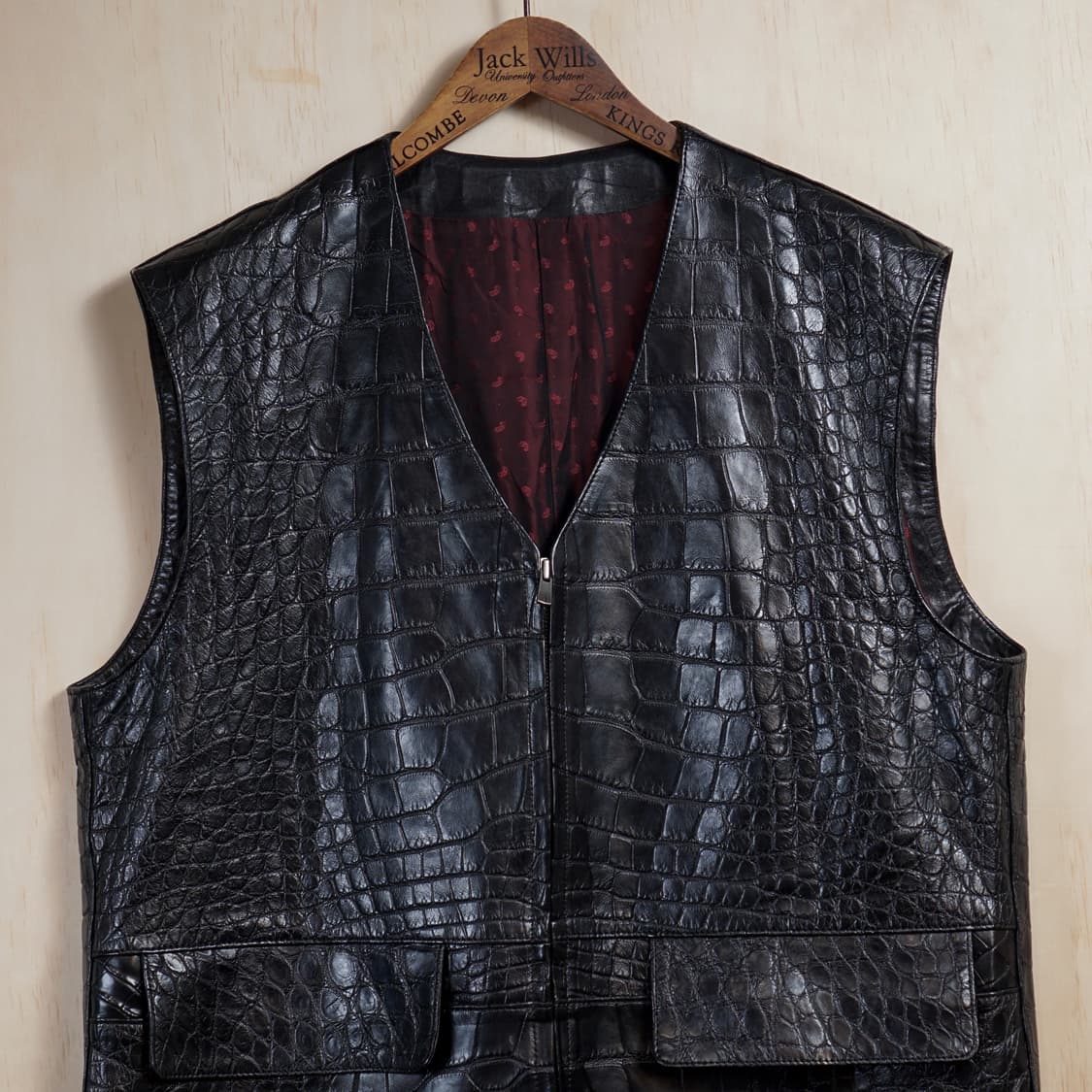 리얼 악어가죽 테일러드 베스트 상품이미지2