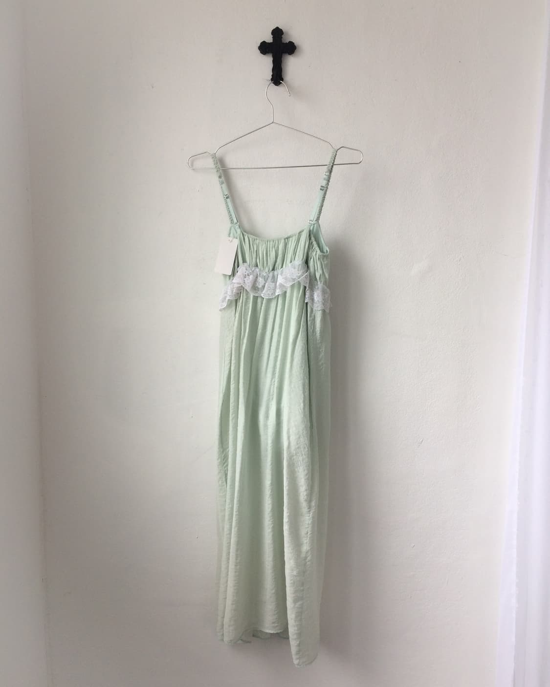 Lace trimming sleeveless onepiece 상품이미지3