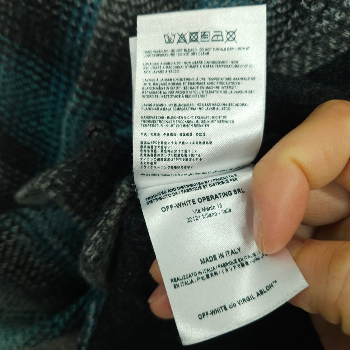 오프화이트 플란넬 셔츠 M 상품이미지9