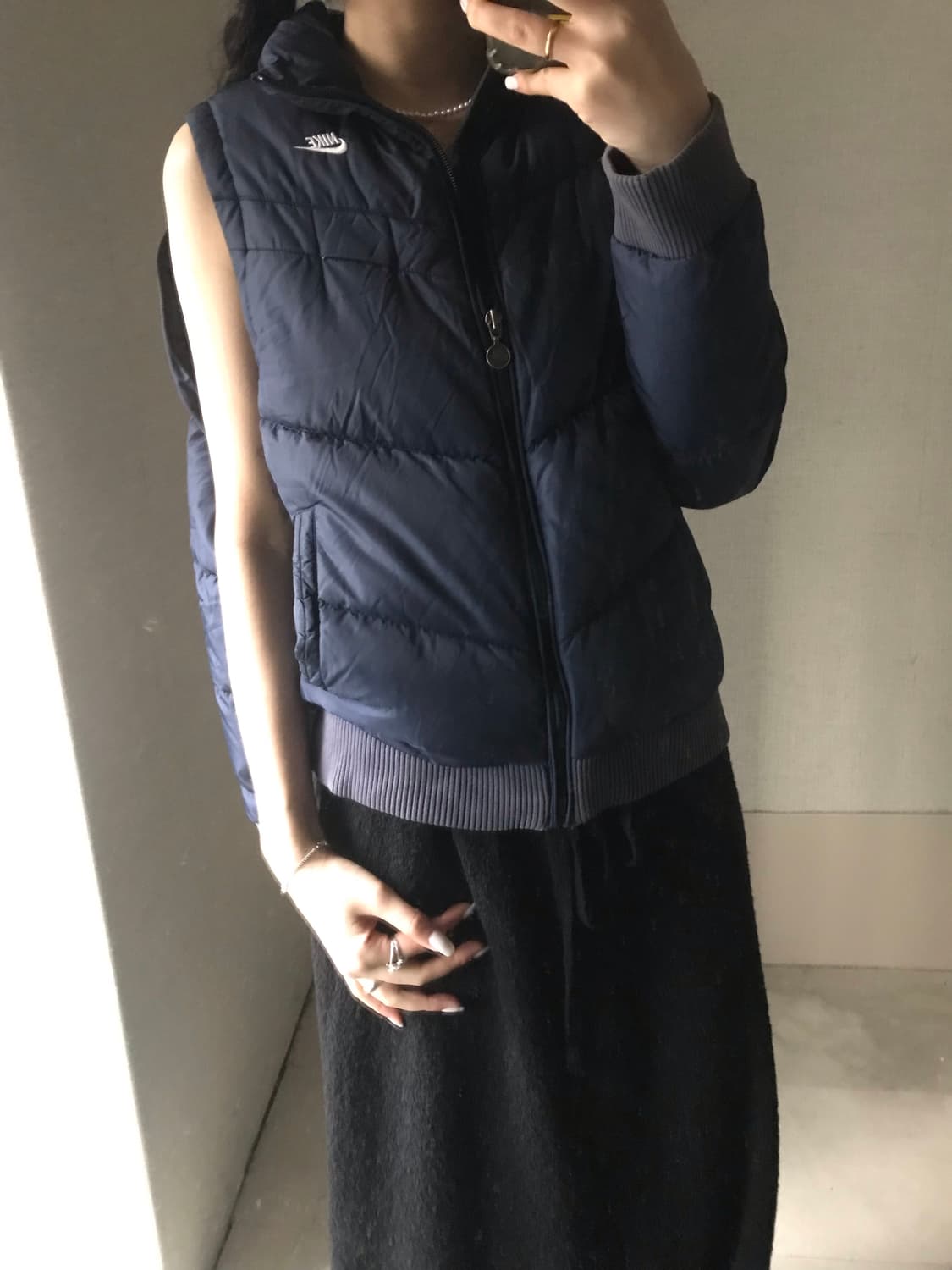 나이키 네이비 투웨이 패딩 상품이미지5