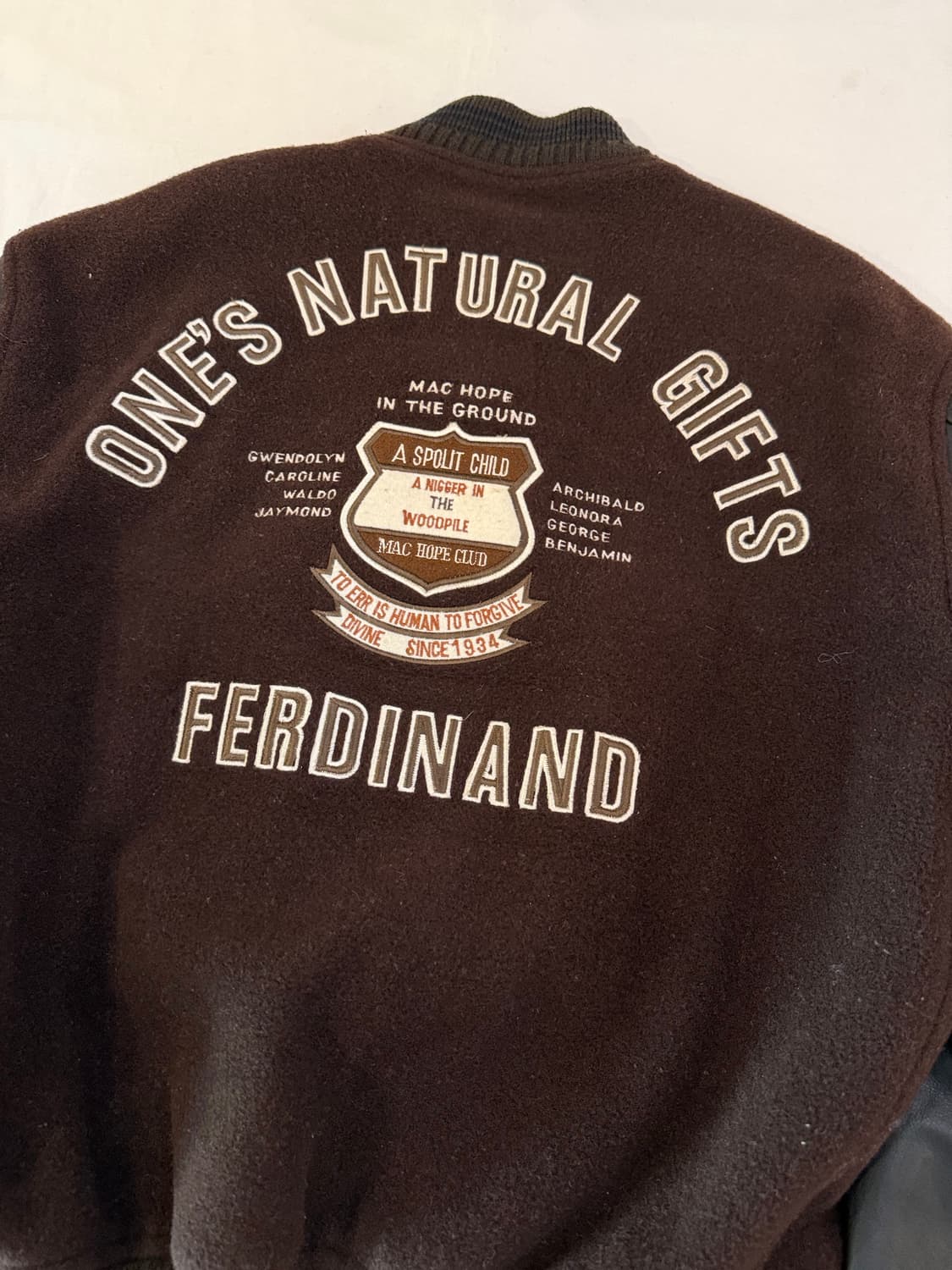 90s 맥호프 빈티지 레더 울 바시티 자켓 상품이미지5