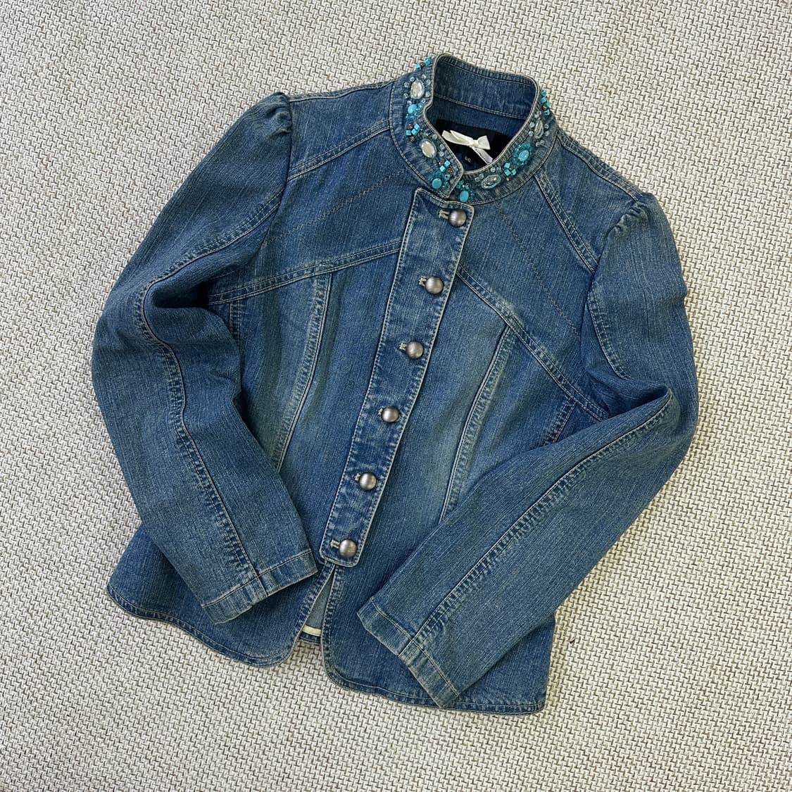 66 송지오 청자켓 비즈장식 자켓 0421D 상품이미지1
