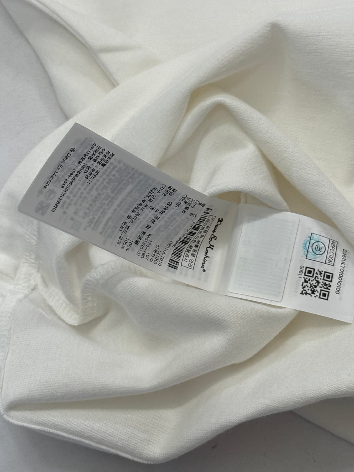 [새상품]Deus데우스 서울 컬리지 긴팔 롱슬리브 티셔츠 흰색 새상품 L 상품이미지8