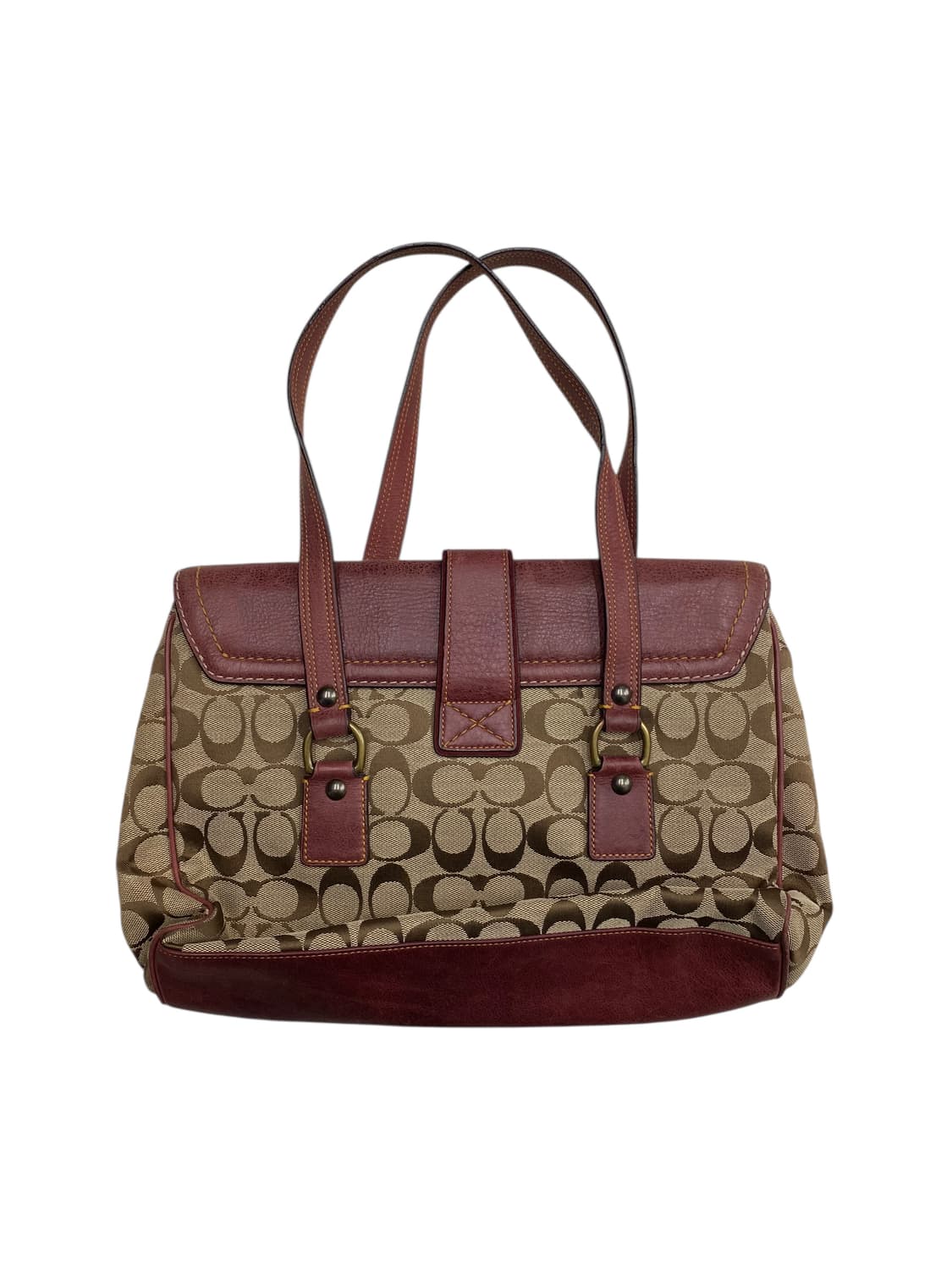 코치 y2k 딥레드 버클 숄더백 상품이미지2