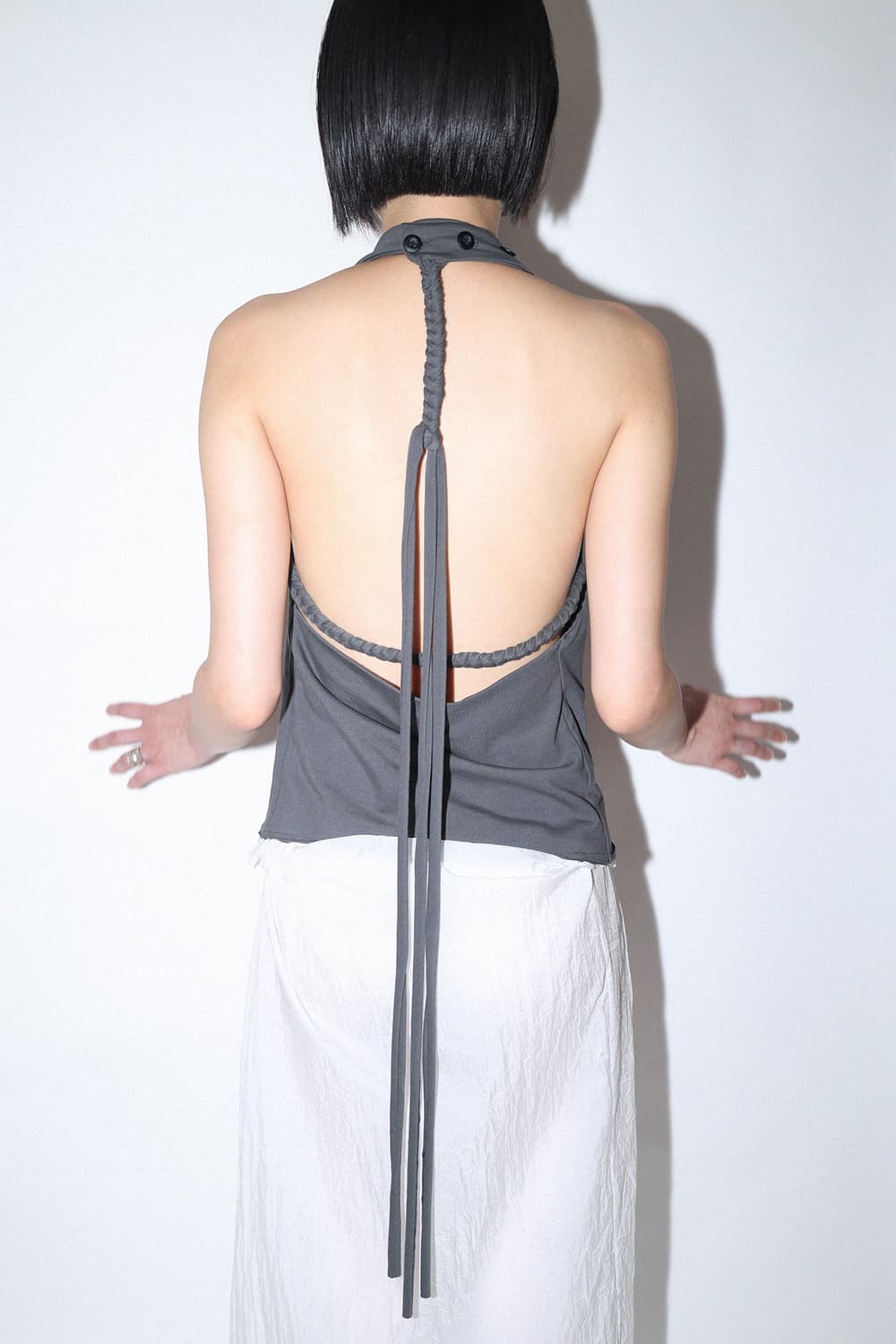 jaeshin 드레이프 홀터넥 나시 카울넥 상품이미지8