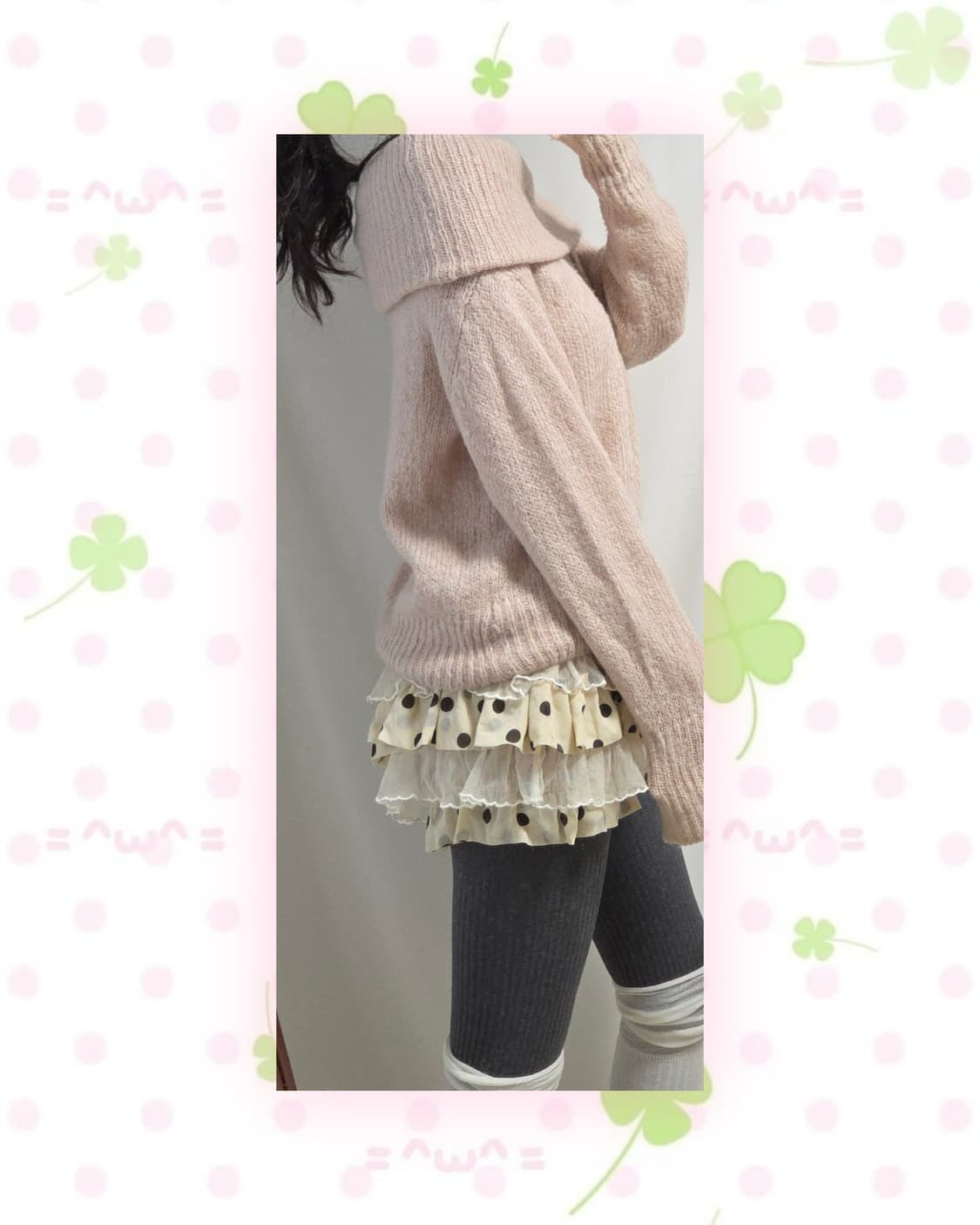 MOUSSY 연핑크 오프숄더 니트 상품이미지2