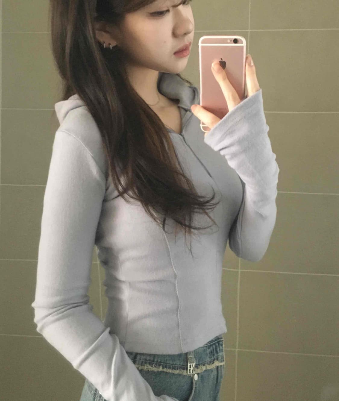 크롭반집업후드티 상품이미지2