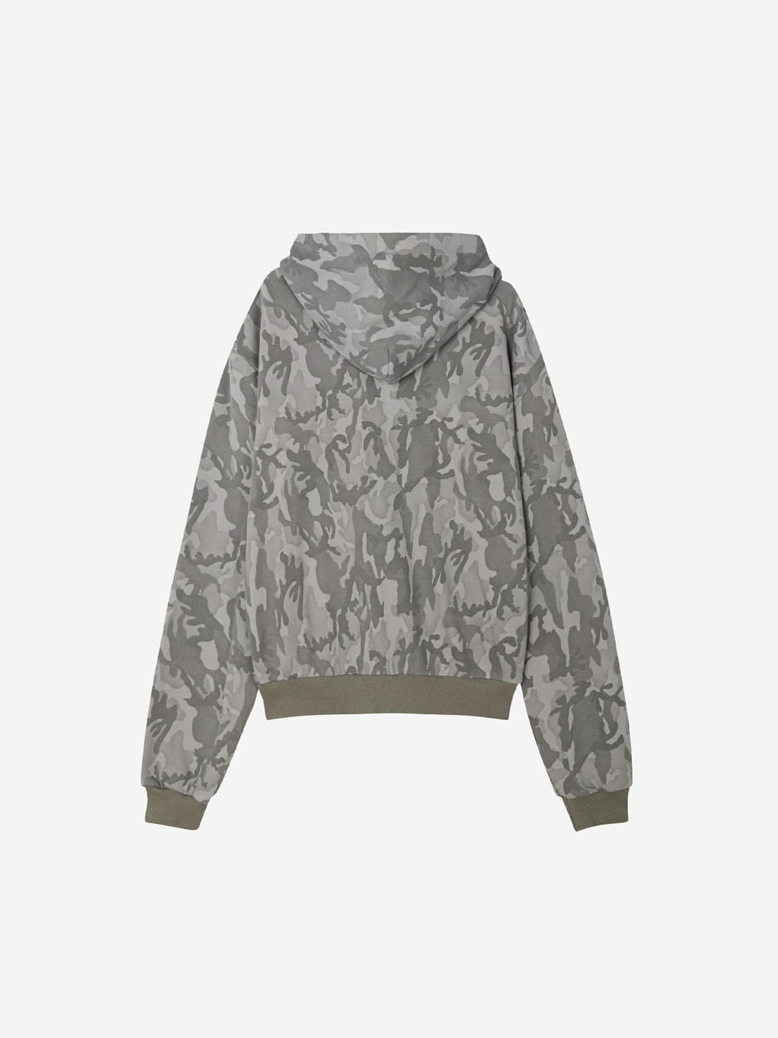 더미스테리어스호텔 카모 후드집업 & 오버 와이드 팬츠 카키 상품이미지6