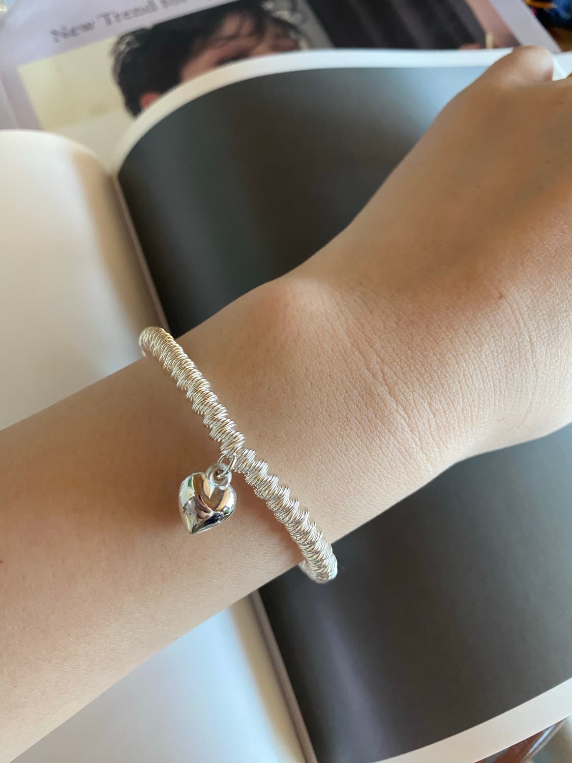 빈티지 하트 스프링 팔찌 상품이미지6