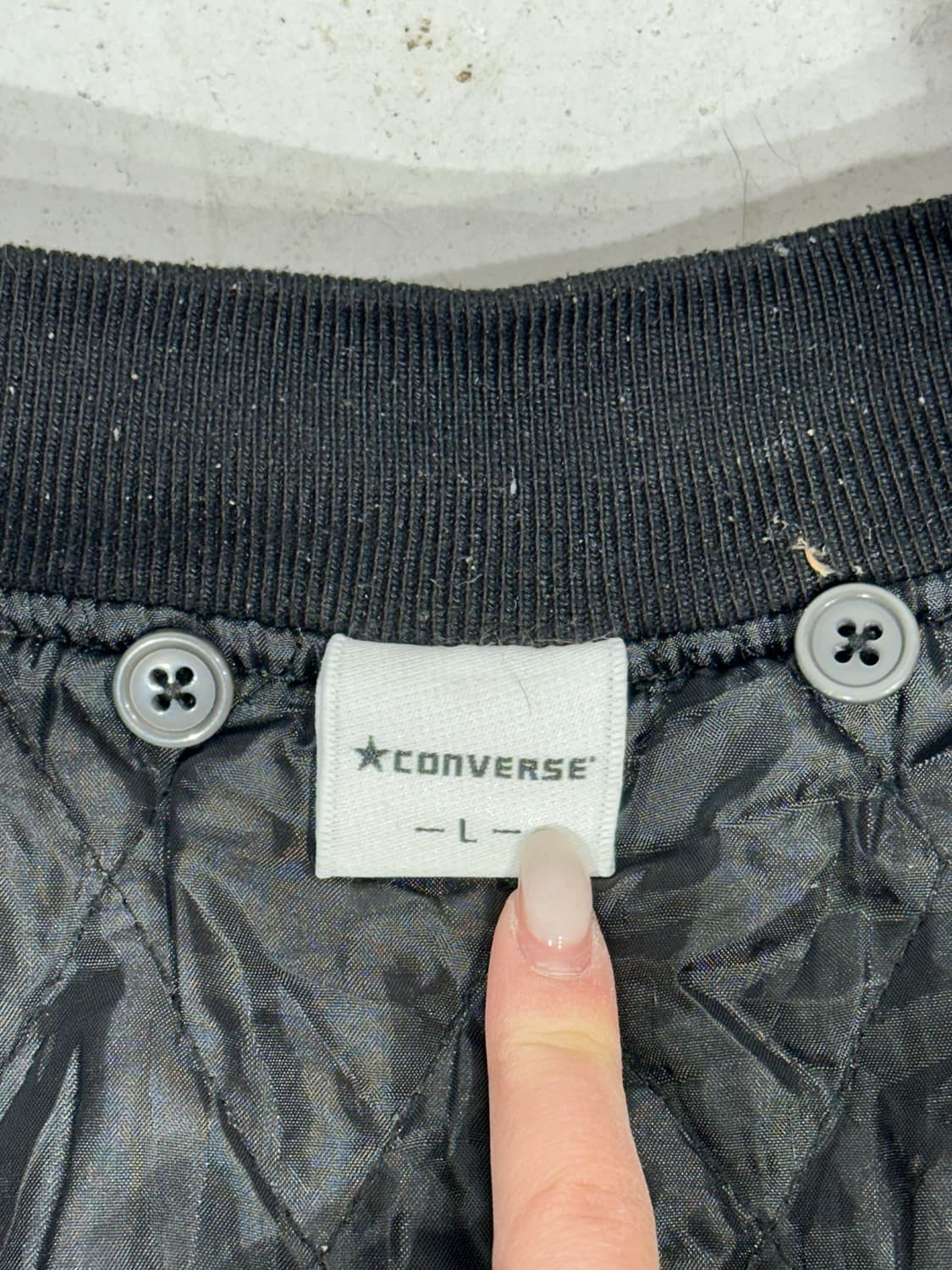 일본 빈티지 블랙 재팬 바시티 스타디움 누빔 자켓 L 상품이미지7