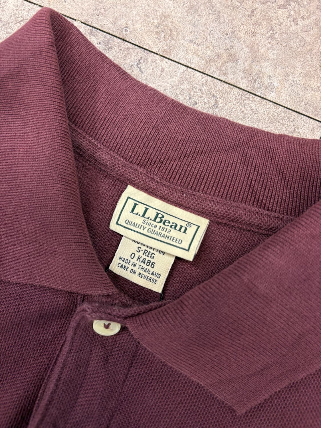 LL bean 버건디 반팔 카라티 #csz4189 상품이미지4