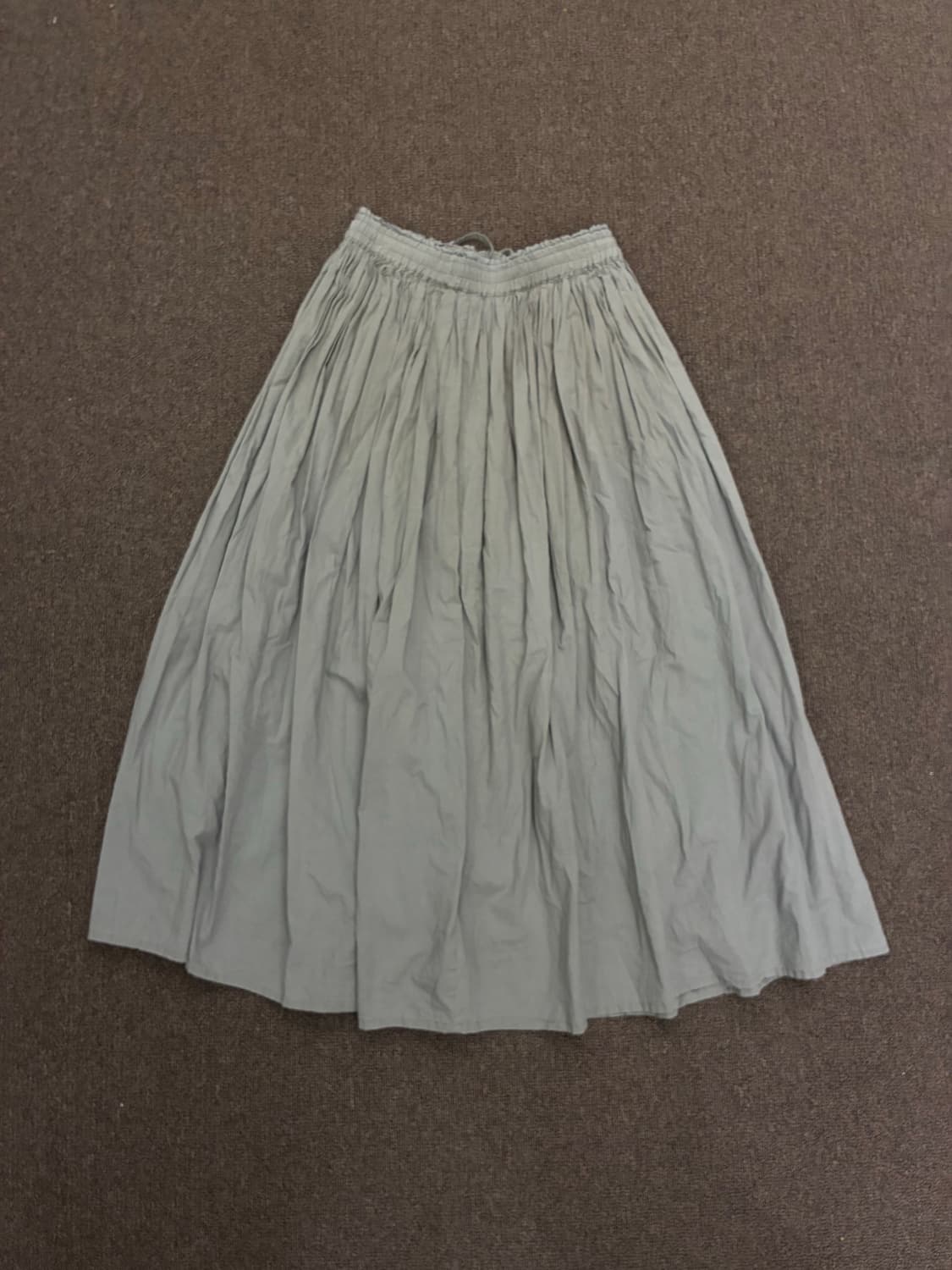 OS)Japanese vintage 여성 셔링 롱 스커트 상품이미지4