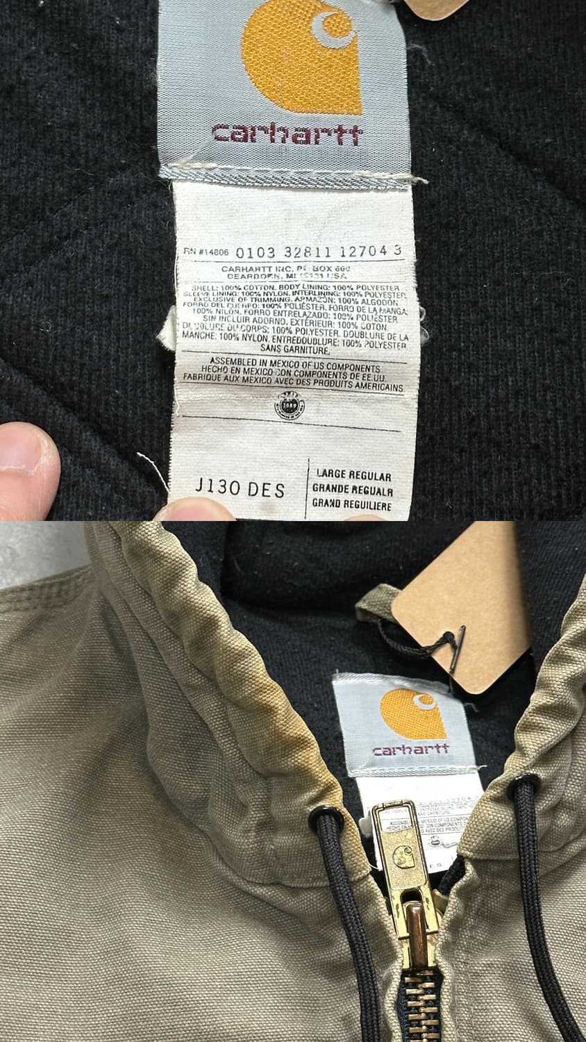 00's OG 칼하트 J130 액티브 자켓 칼하트 DES 후드 자켓 상품이미지9