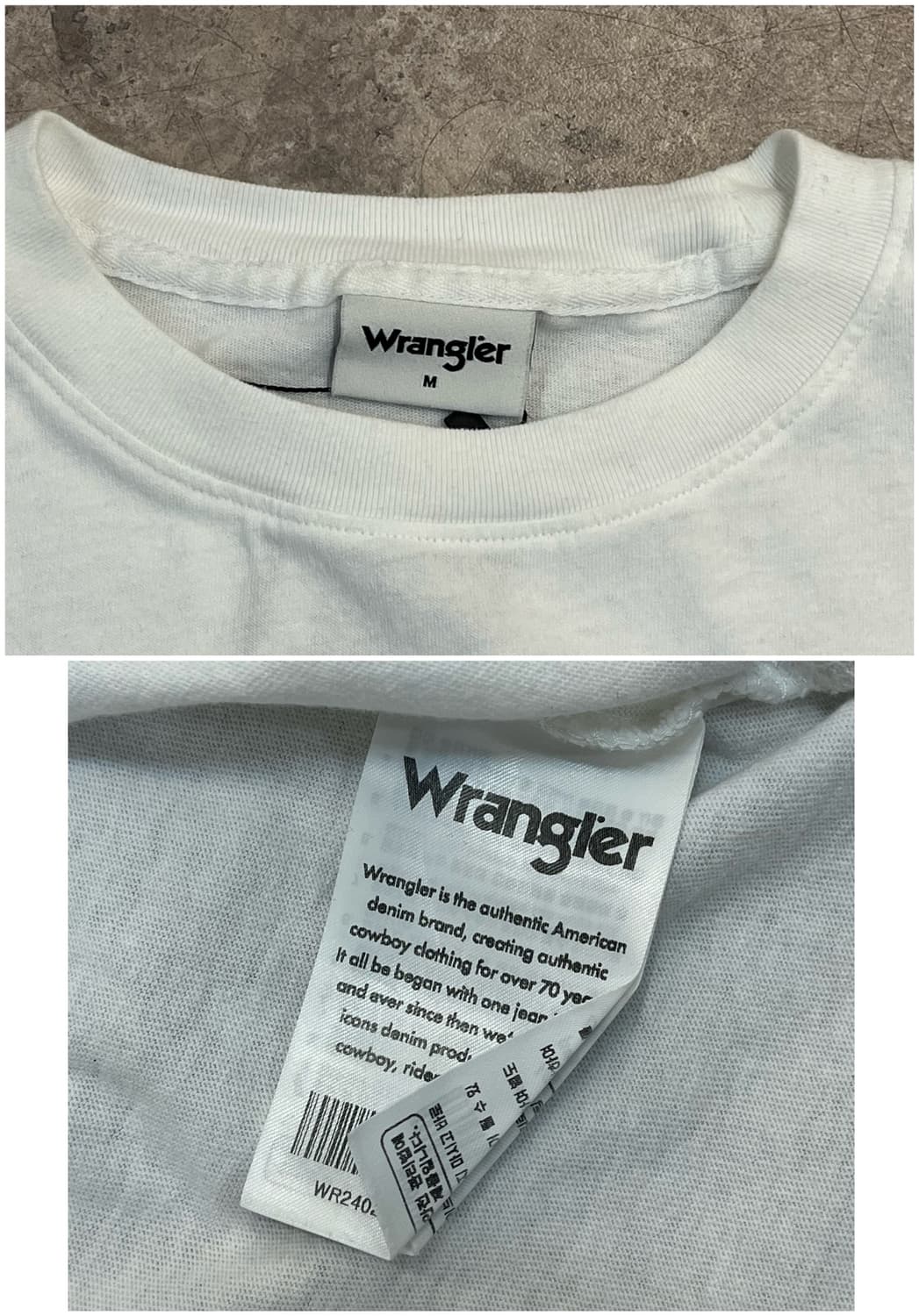 랭글러 프린팅 긴팔티 화이트 M #csz2431 상품이미지4