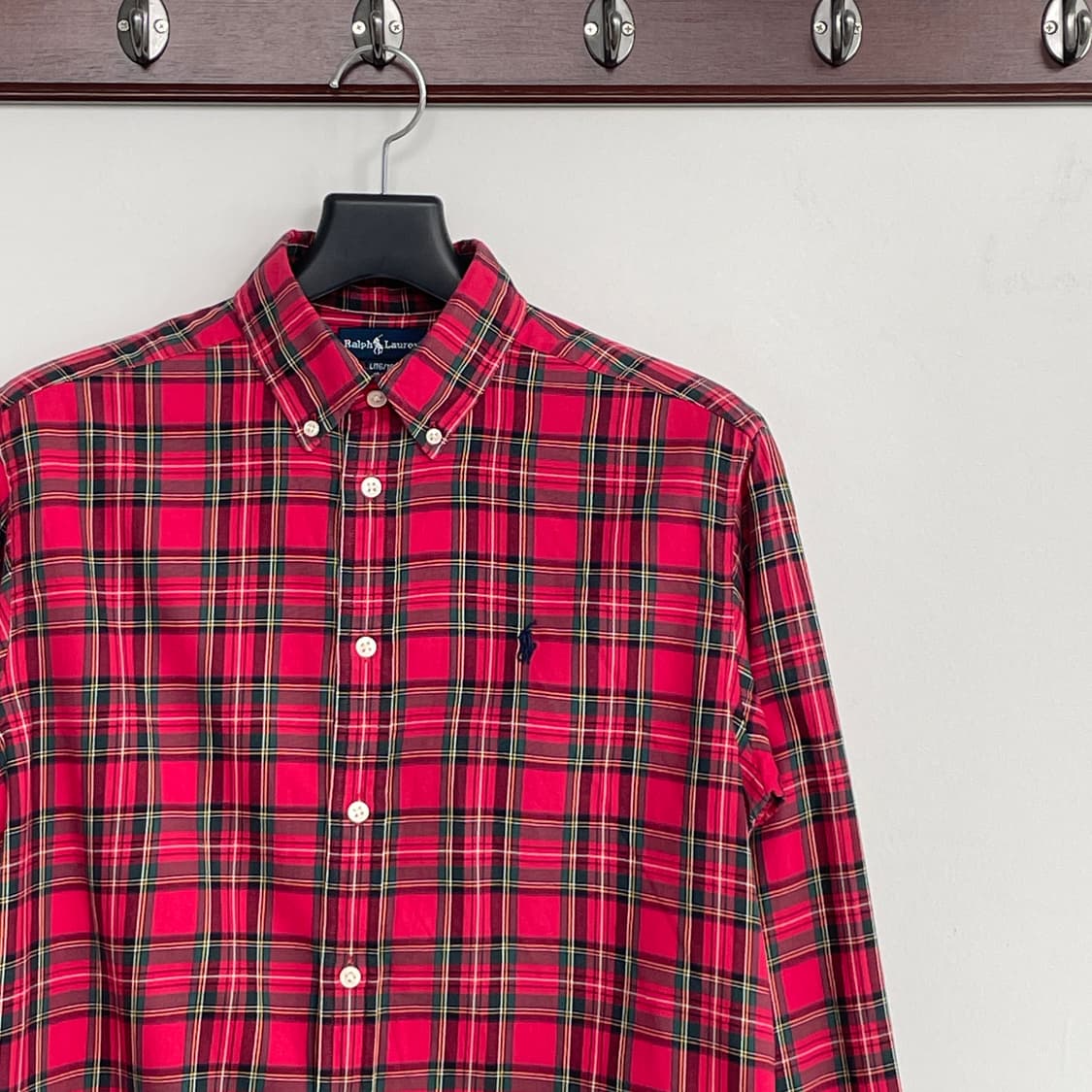 폴로 랄프로렌 레드 체크 셔츠 상품이미지4