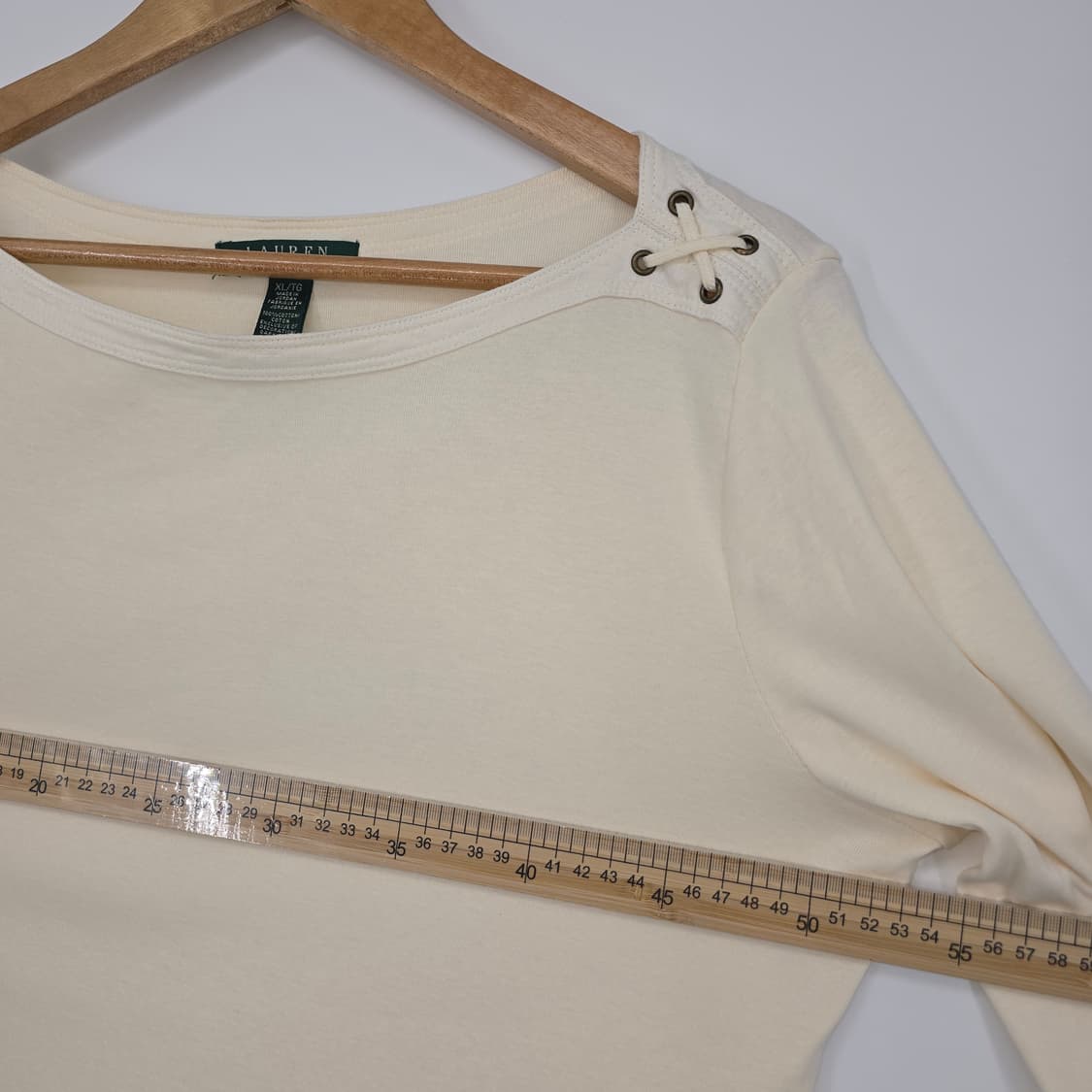 LAUREN RALPH LAUREN 레이스업 디테일 티셔츠 상품이미지6