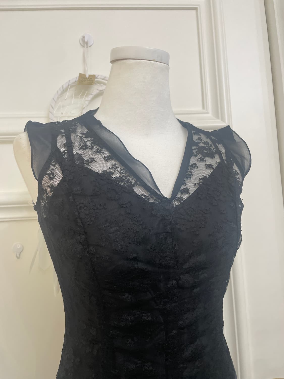 black lace shirring pleats bow opc 상품이미지6