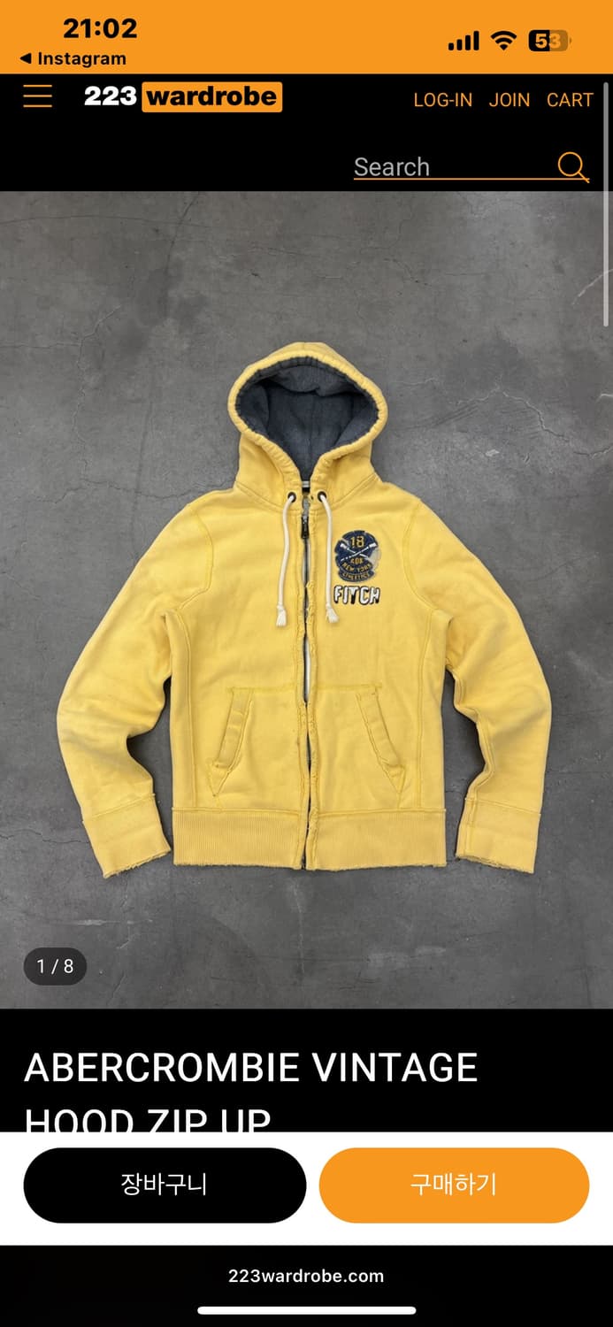 아베크롬비 후드집업 S 상품이미지1