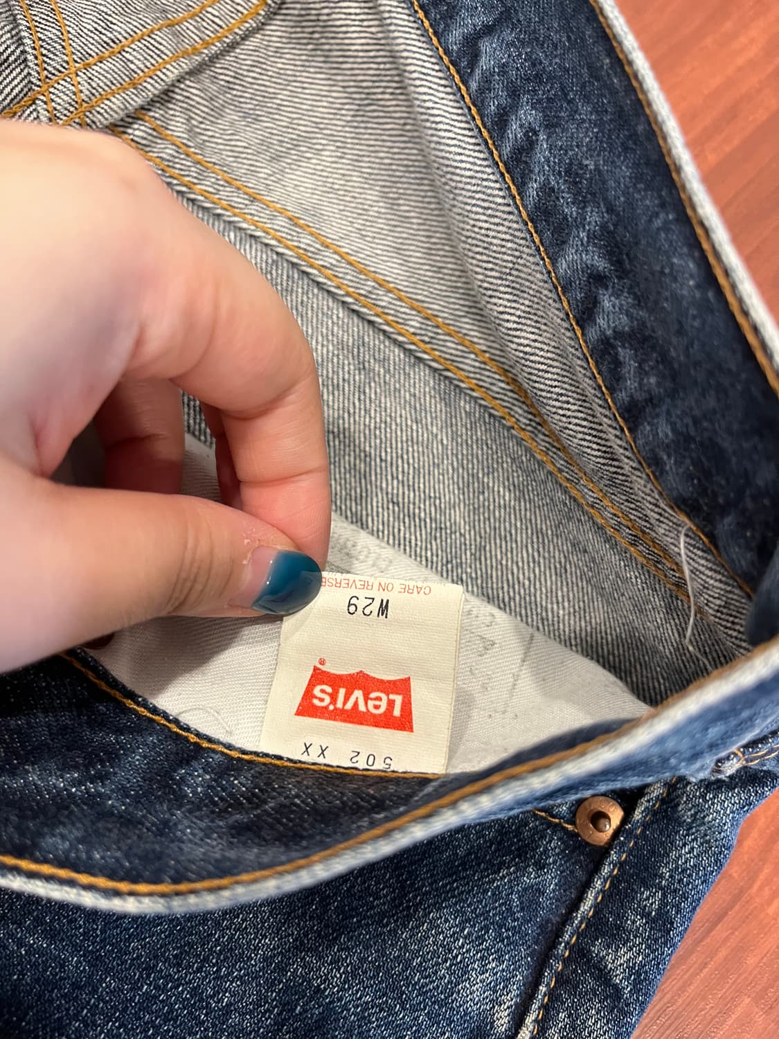 90s Levis 리바이스 502xx 셀비지 데님 팬츠 (Japan) 상품이미지10
