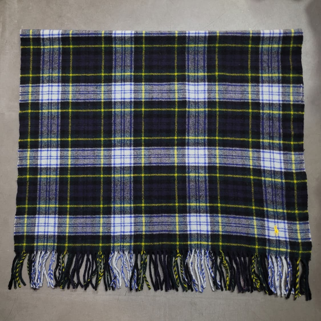 RALPH LAUREN 자수로고 타탄체크 울 블랭킷 숄 무릎덮개  상품이미지6