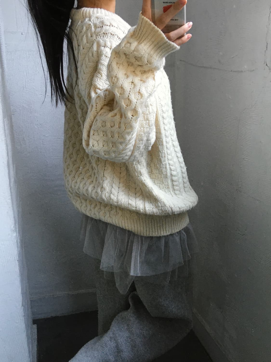 아란크래프트 아이보리 피셔맨 울 니트 상품이미지4