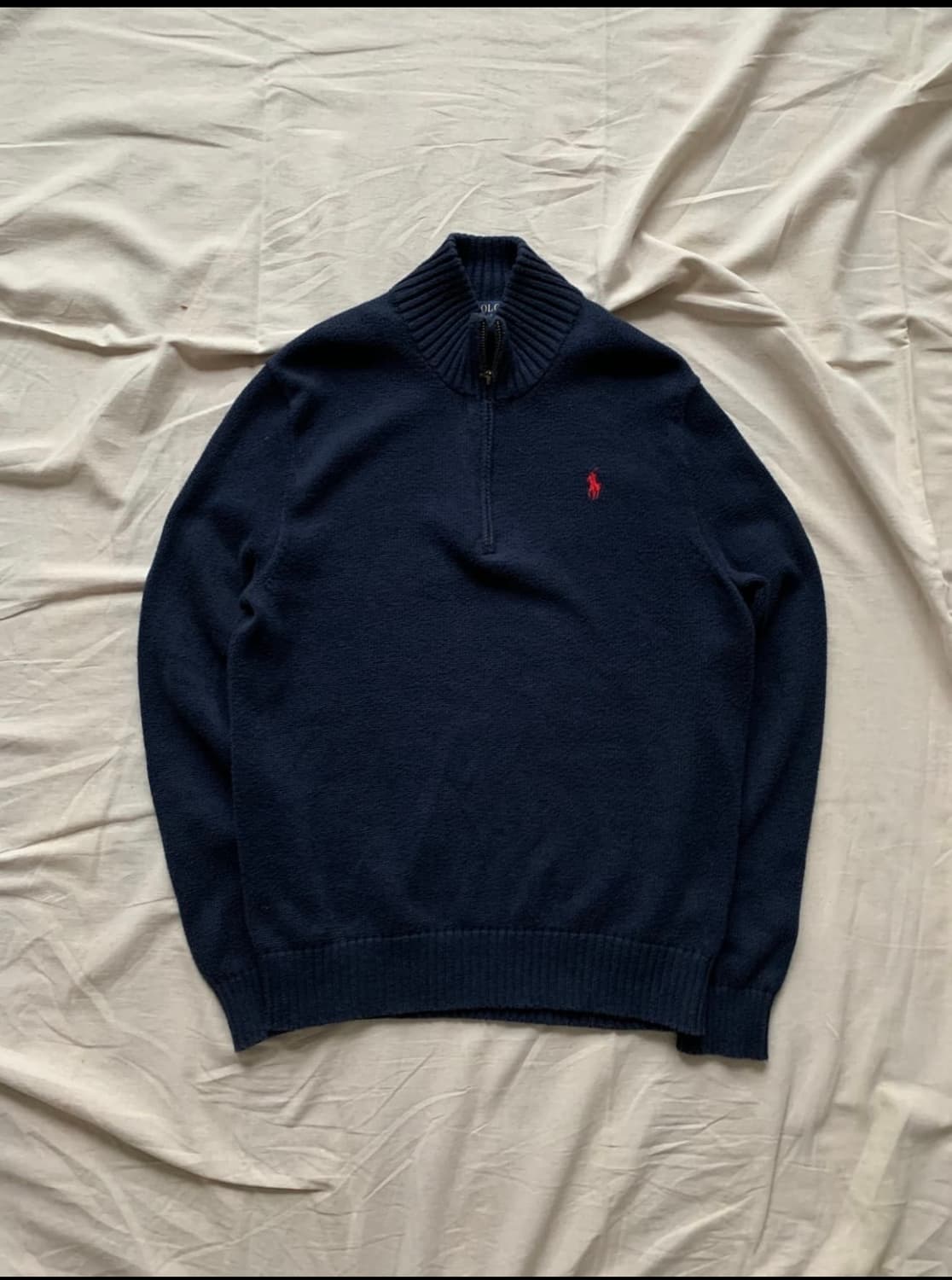 폴로 랄프로렌 신형택 포니로고 네이비 반집업 니트 상품이미지1