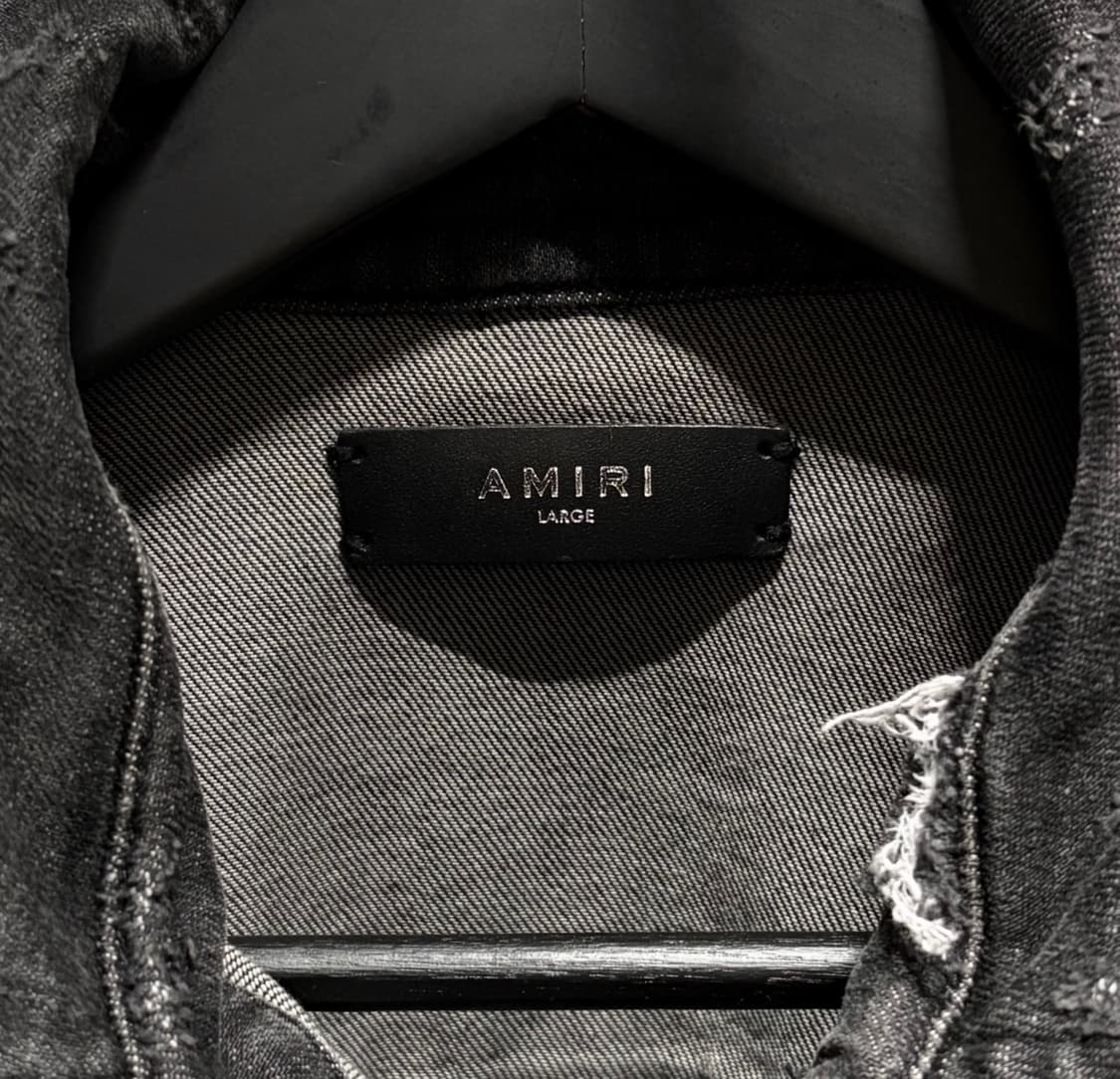 AMIRI 아미리 챠콜 디스트로이드 데님 셔츠 상품이미지5