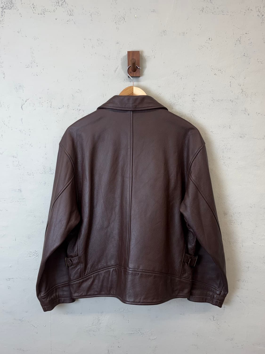 빈티지 소가죽 포켓 레더 자켓 브라운 상품이미지2