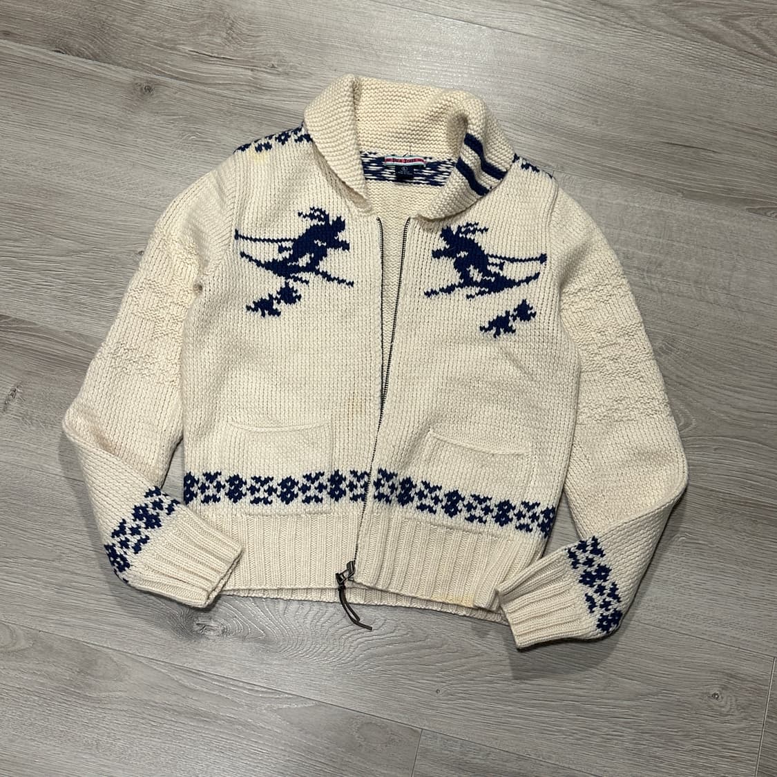 폴로 진스 노르딕 코위찬 니트 집업 상품이미지1