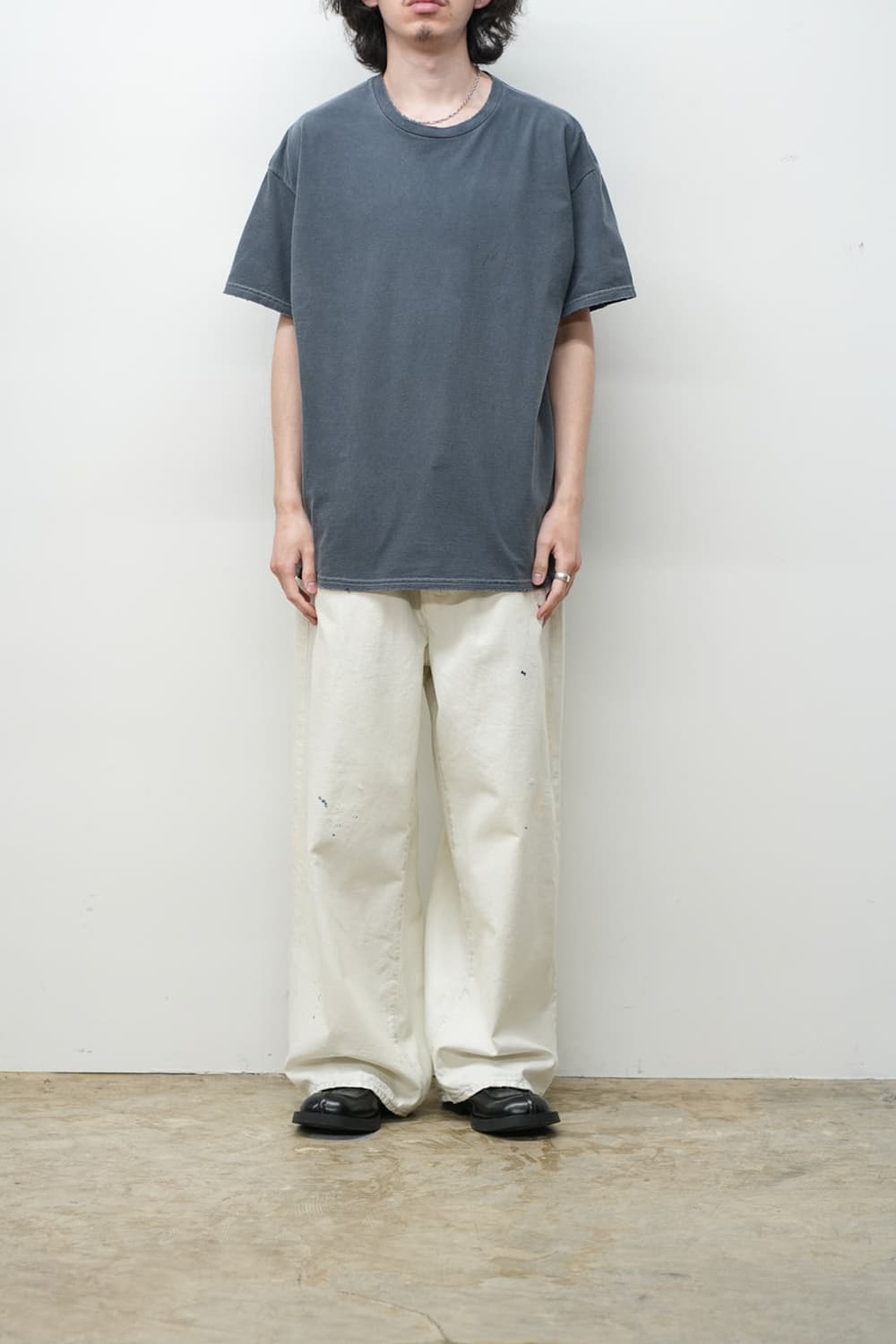 안셀름 EMBROIDERY T-SHIRT - Navy 상품이미지3